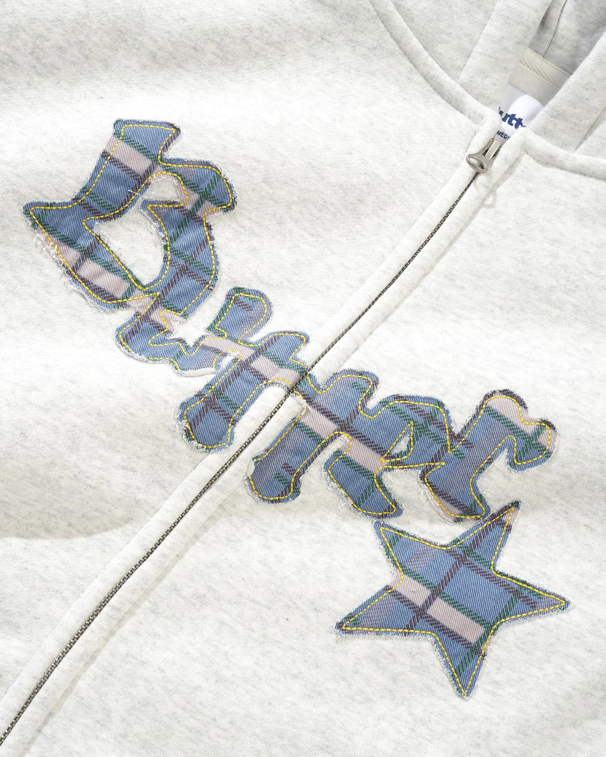 Edge Applique Zip-Thru Hood, Ash sold by Butter product image thumbnail 2