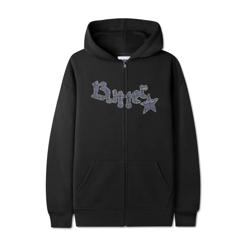 Edge Applique Zip-Thru Hood, Black made by Butter