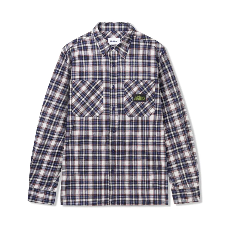 Equipment Plaid Shirt, Navy made by Butter