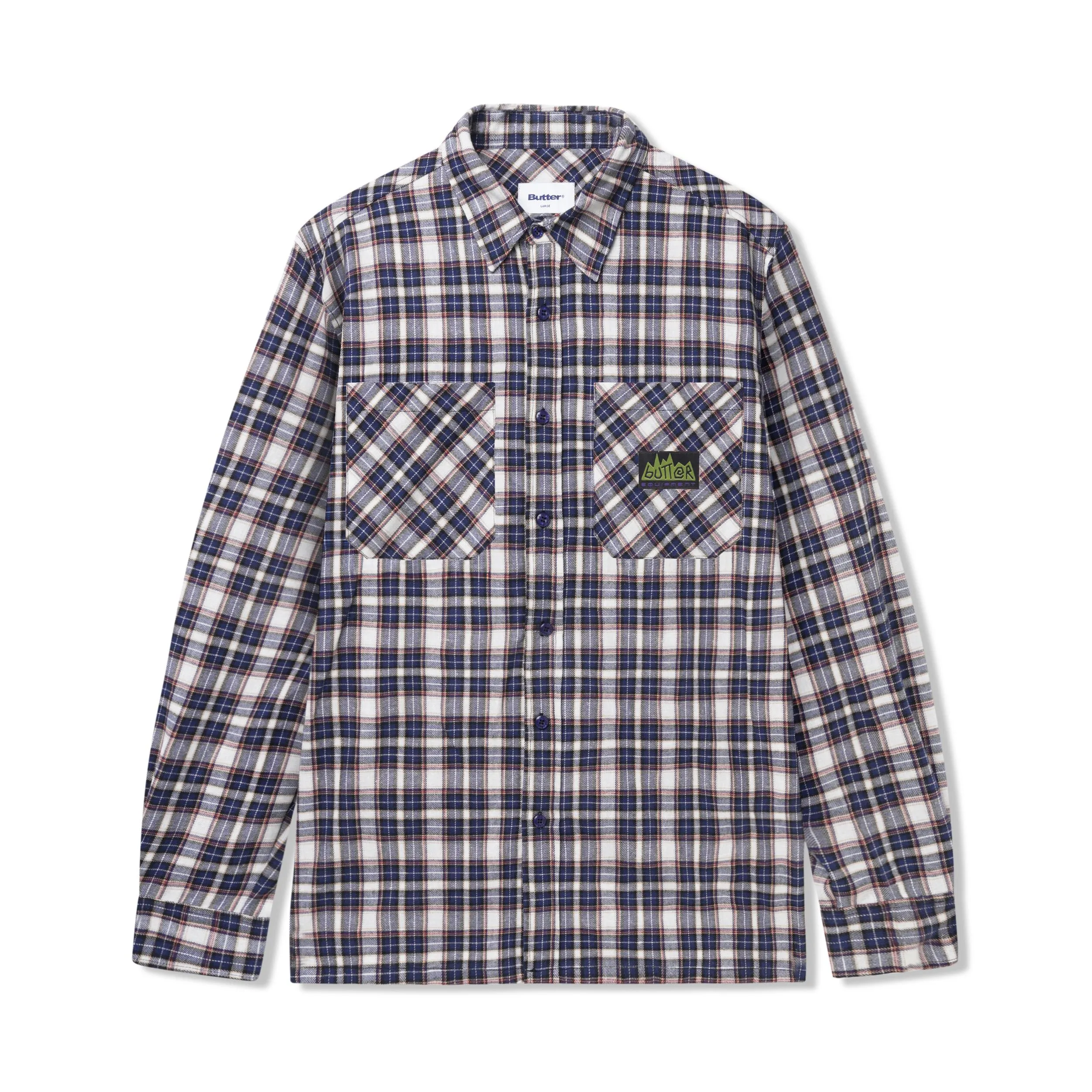 Equipment Plaid Shirt, Navy sold by Butter