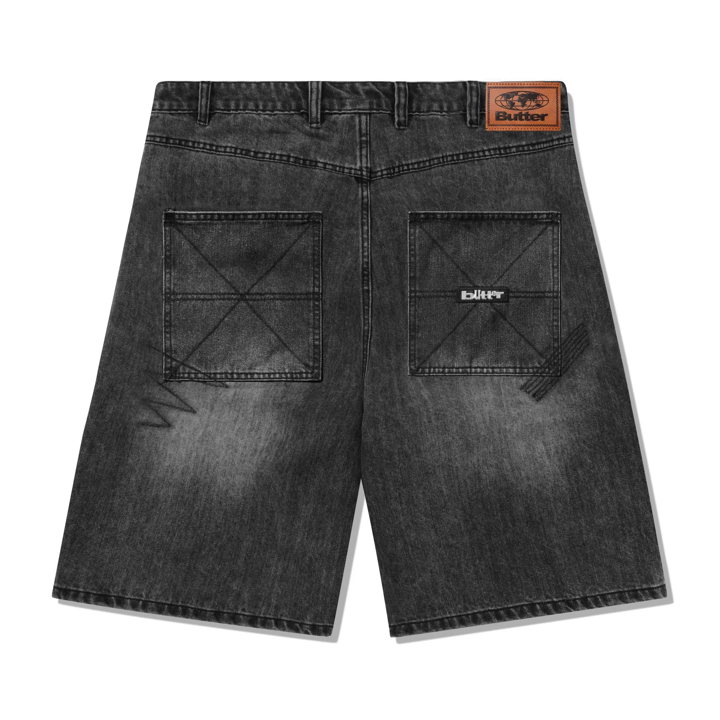 Stitch Denim Shorts, Distressed Grey sold by Butter product image thumbnail 2