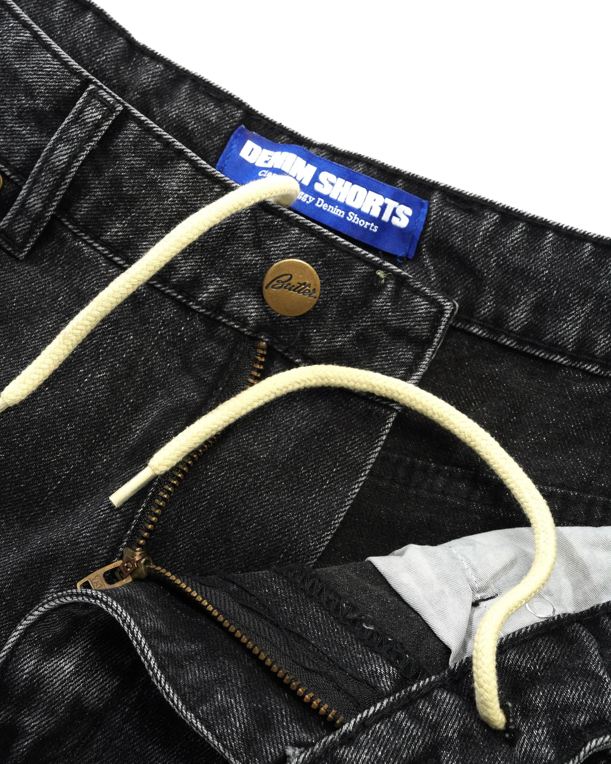 Stitch Denim Shorts, Distressed Grey sold by Butter product image thumbnail 4