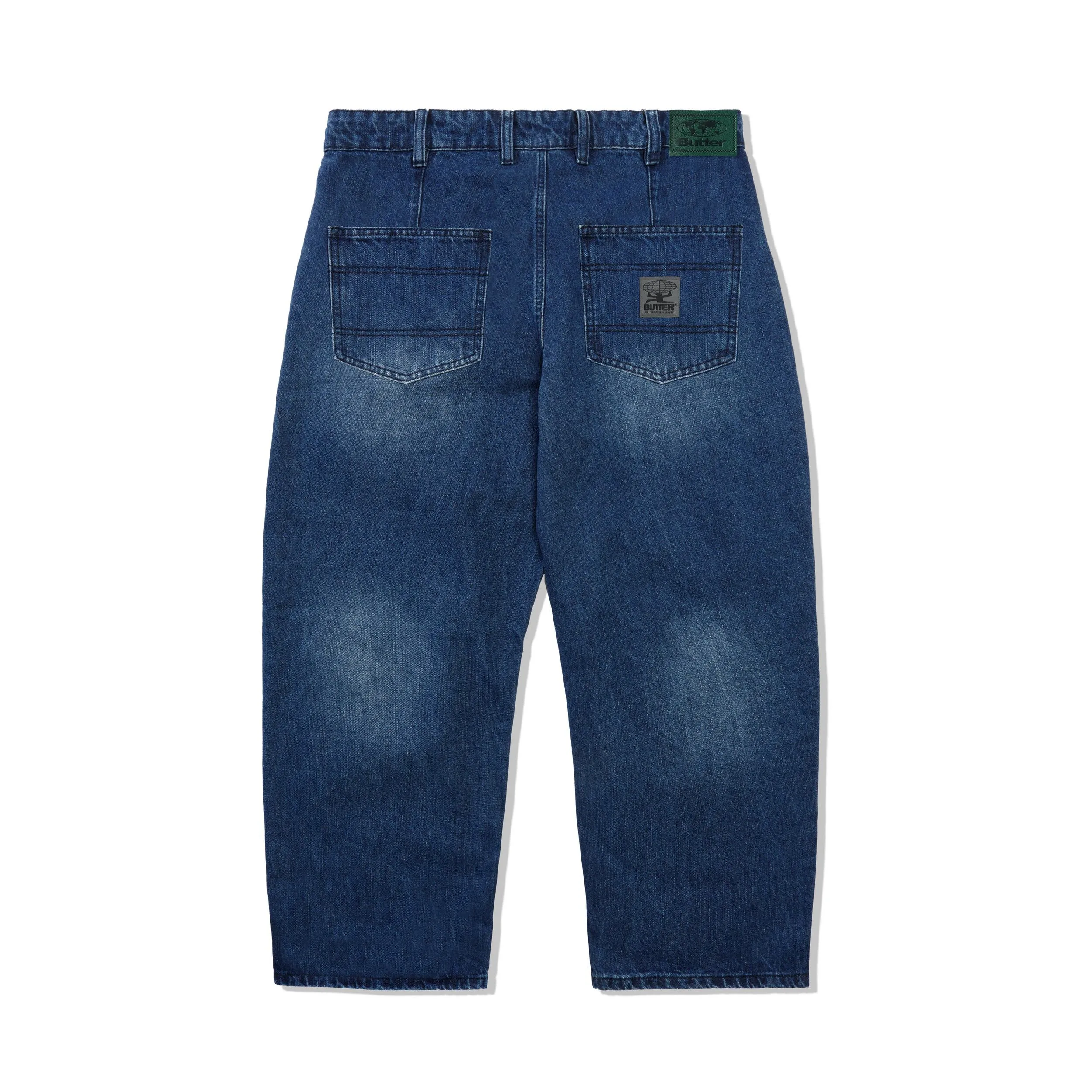Wide Cut Denim Jeans, Washed Slub Blue sold by Butter product image thumbnail 2
