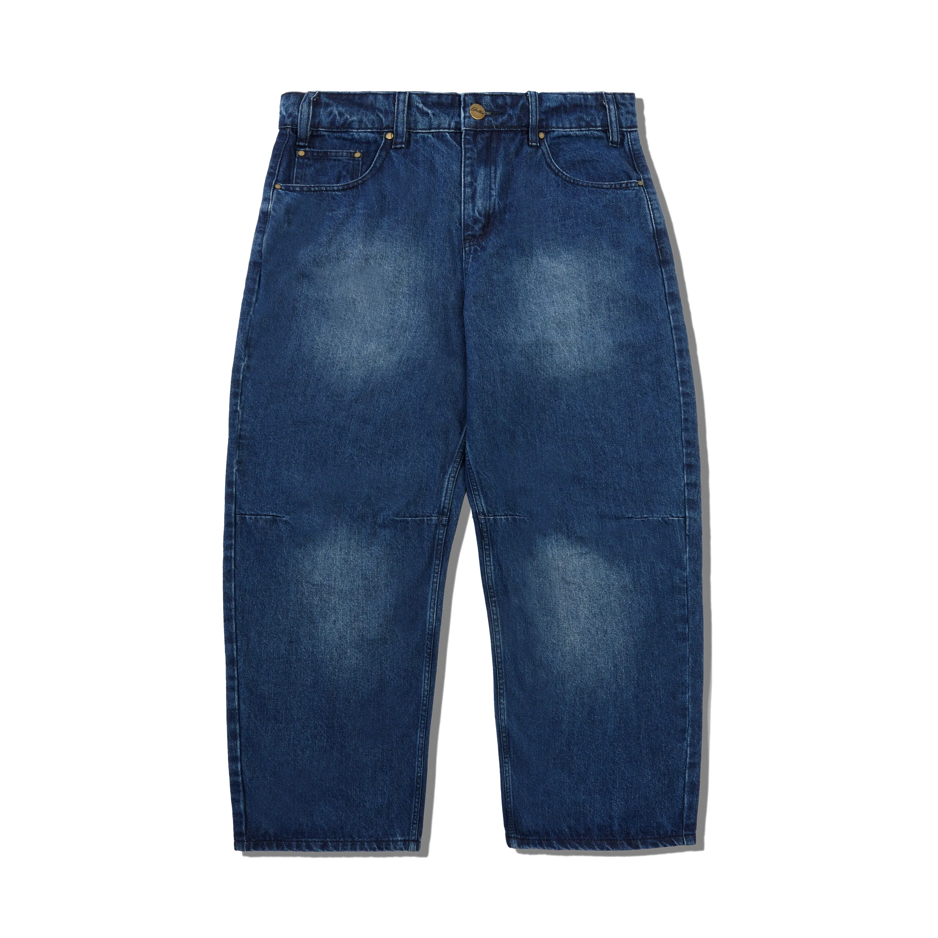 Wide Cut Denim Jeans, Washed Slub Blue sold by Butter