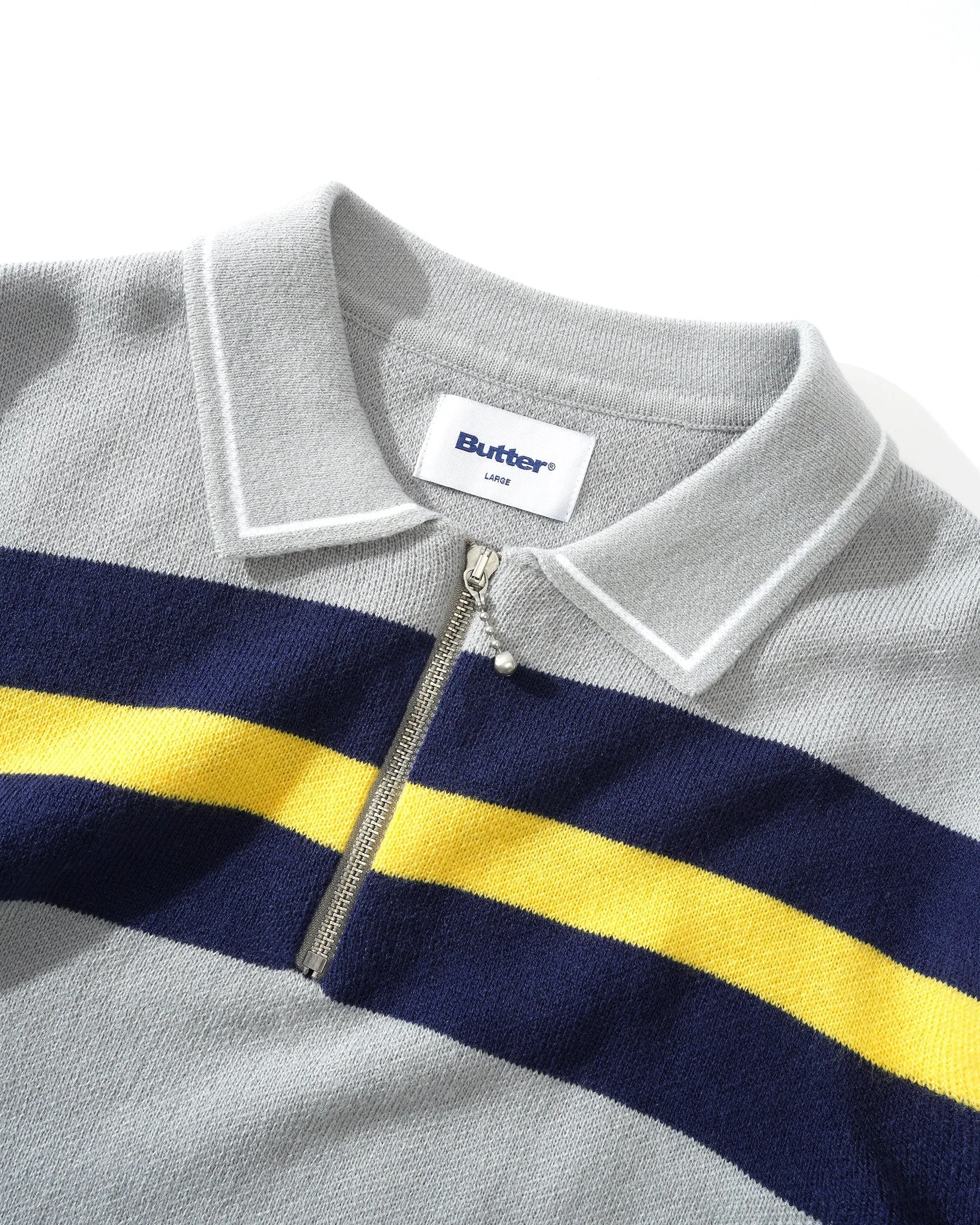 Polo Knit Sweater, Grey sold by Butter product image thumbnail 2