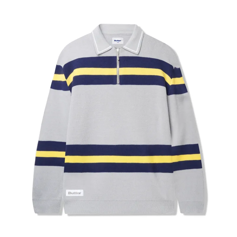Polo Knit Sweater, Grey made by Butter
