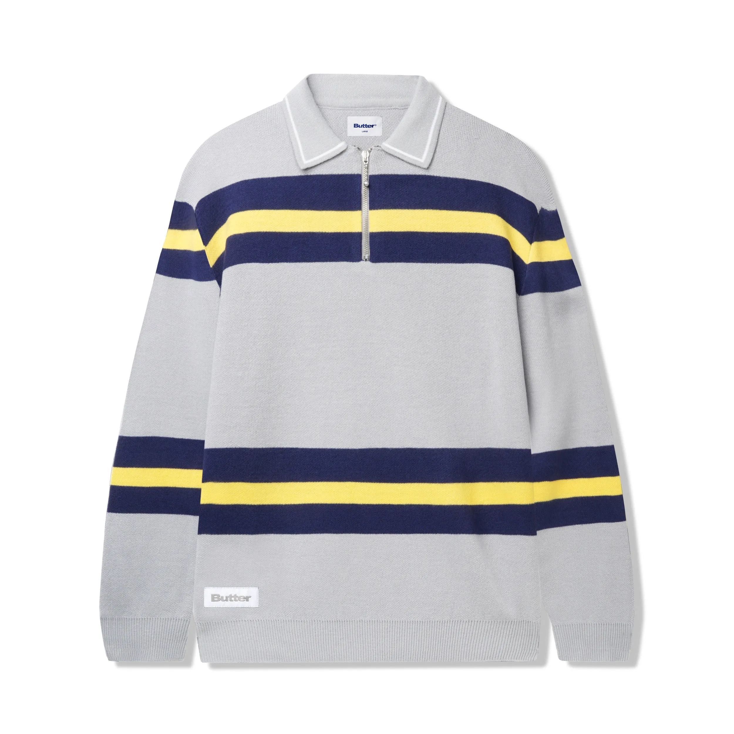Polo Knit Sweater, Grey sold by Butter