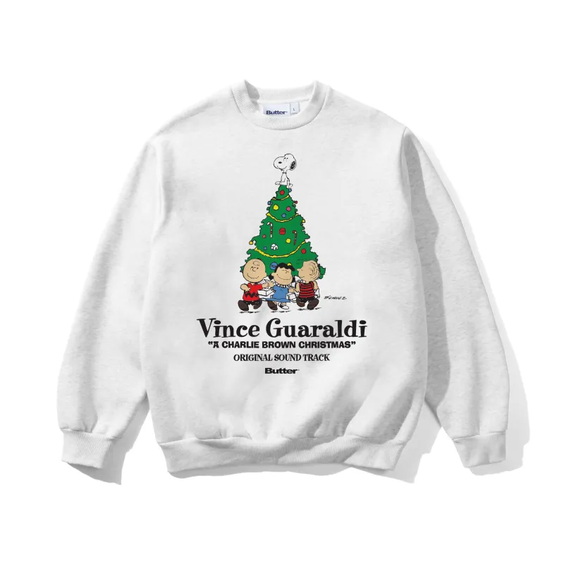 Charlie Brown Christmas Crewneck, Ash made by Butter