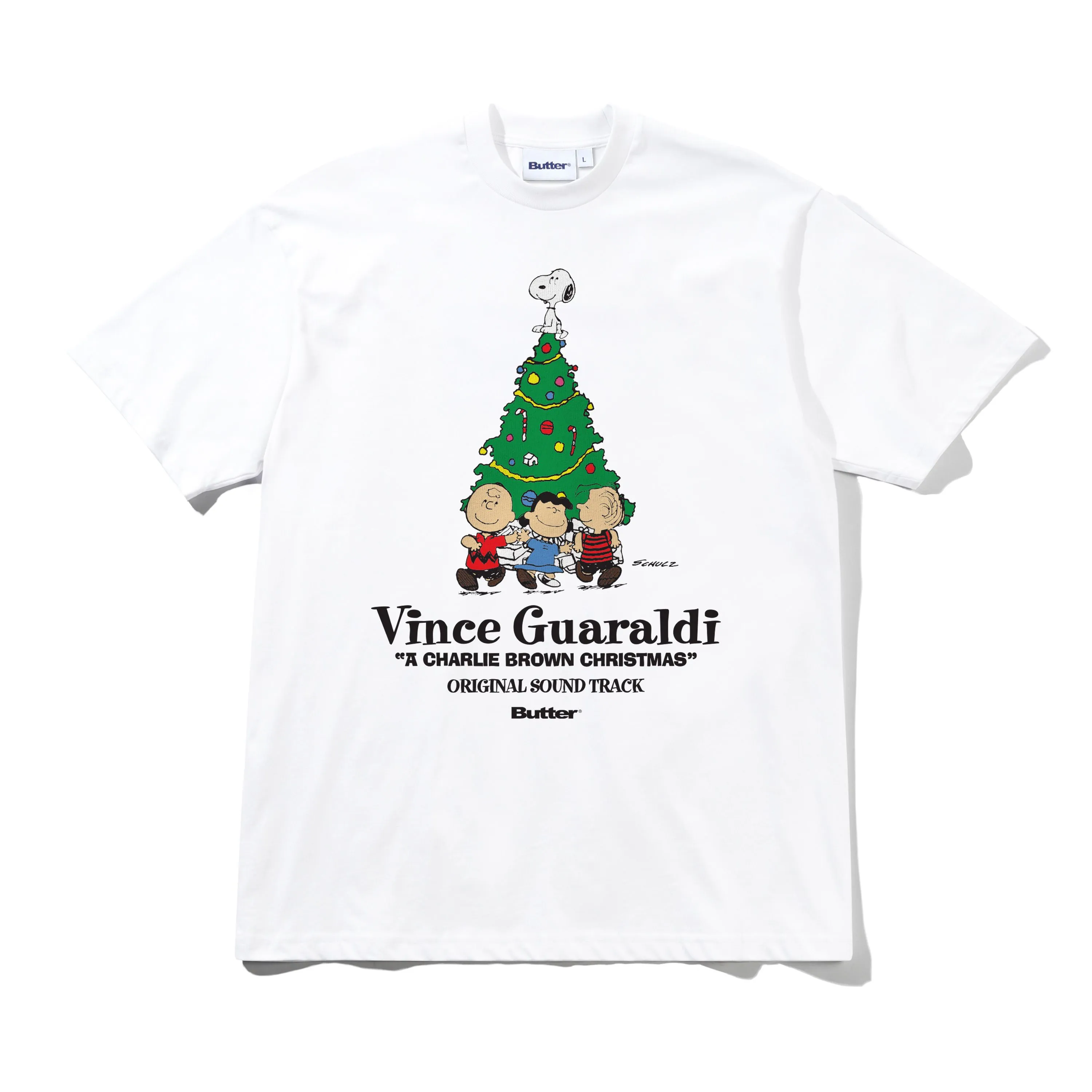 Charlie Brown Christmas Tee, White sold by Butter