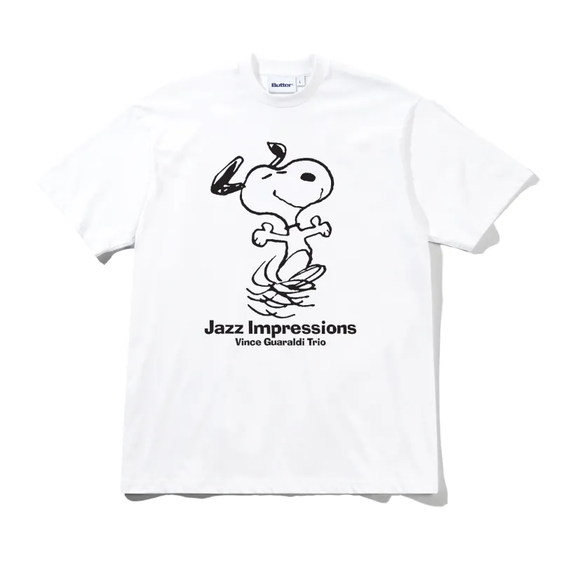 Jazz Impressions Tee, White sold by Butter