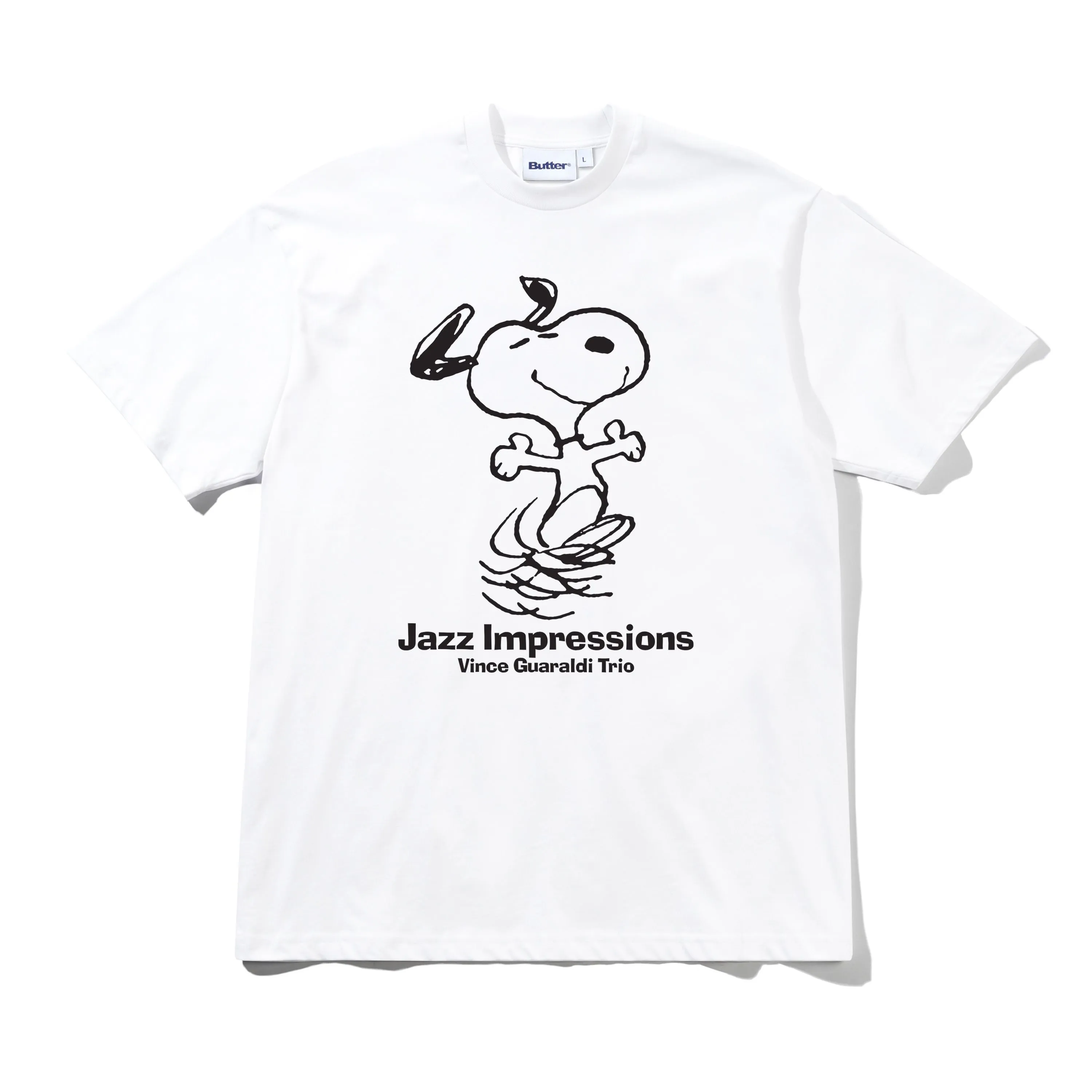 Jazz Impressions Tee, White sold by Butter