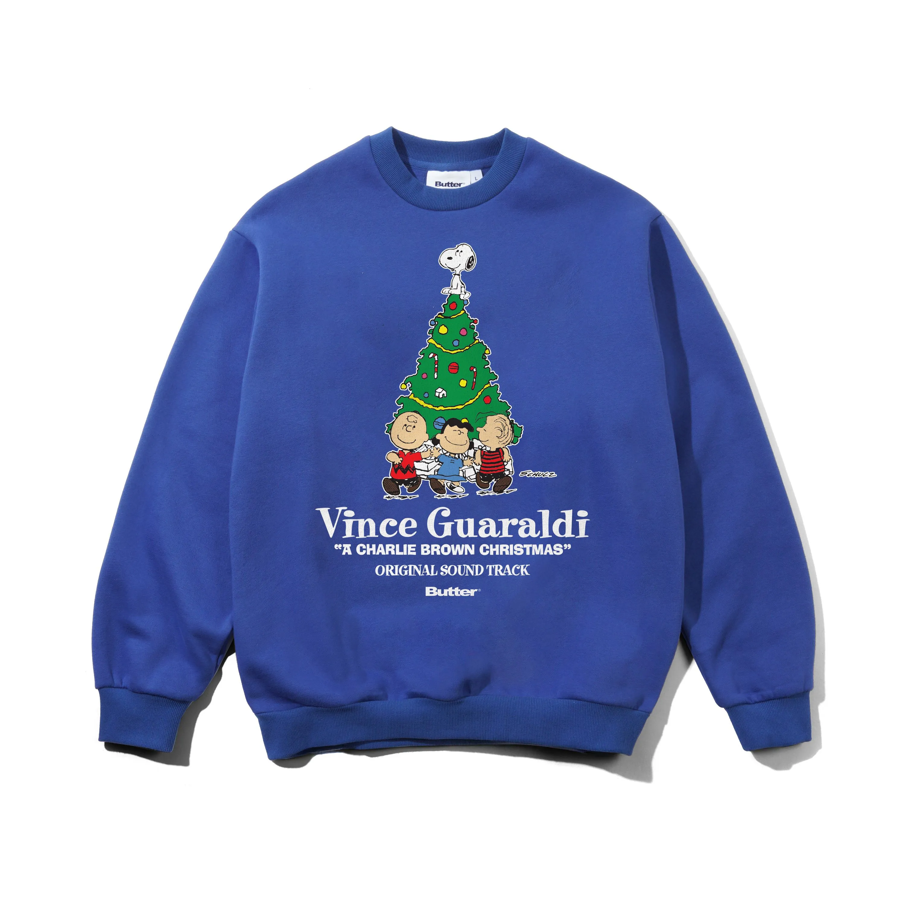 Charlie Brown Christmas Crewneck, Royal Blue sold by Butter