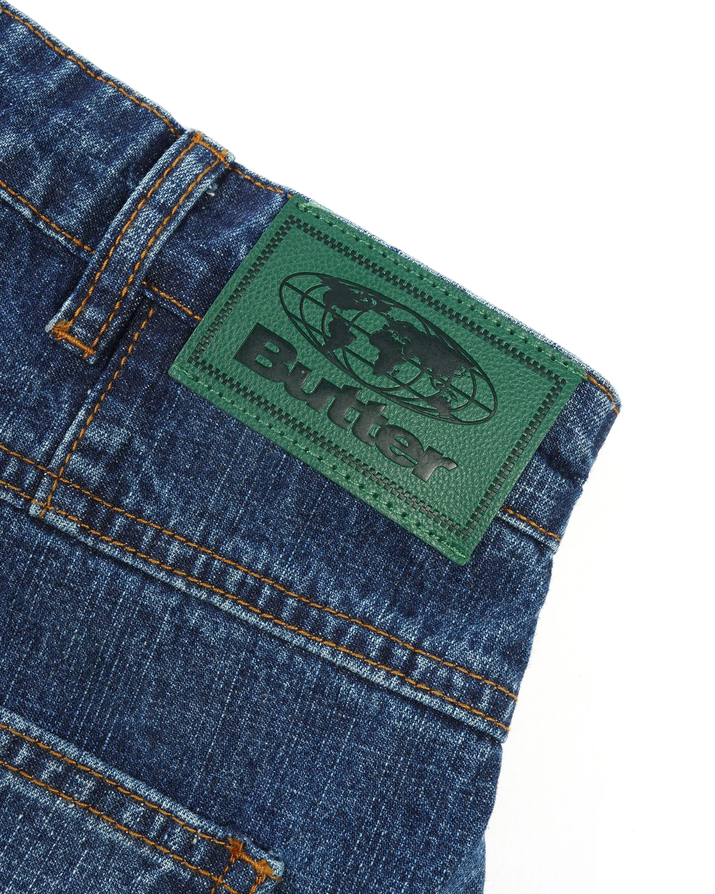 Wide Cut Denim Jeans, Dark Blue Slub sold by Butter product image thumbnail 4