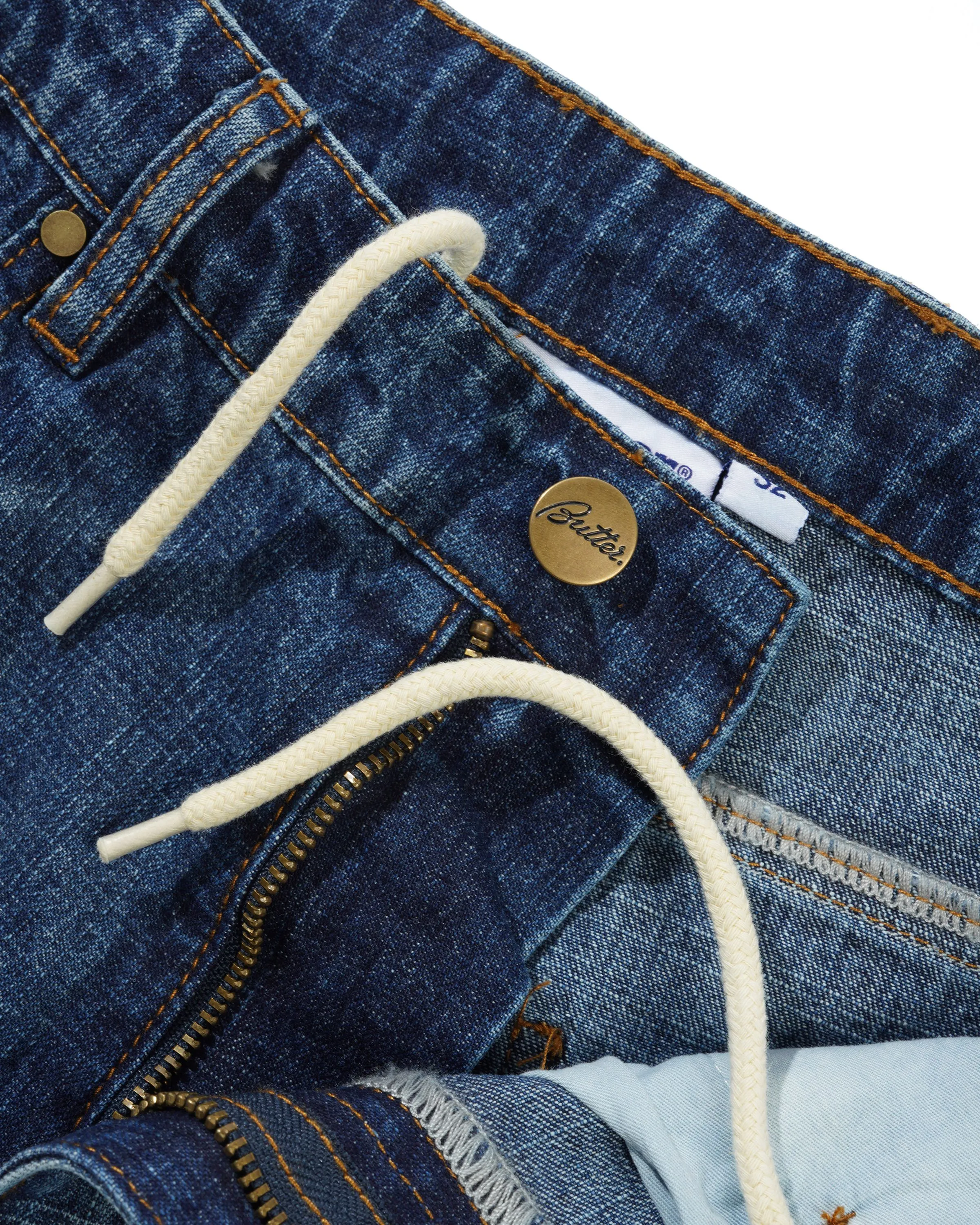 Wide Cut Denim Jeans, Dark Blue Slub sold by Butter product image thumbnail 5