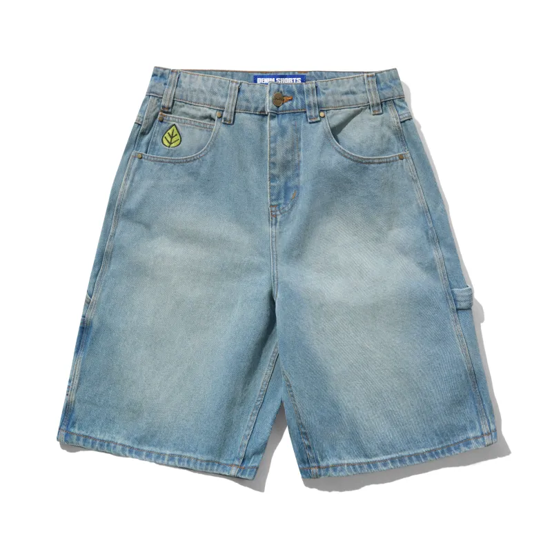 Weathergear Denim Shorts, Distressed Indigo made by Butter