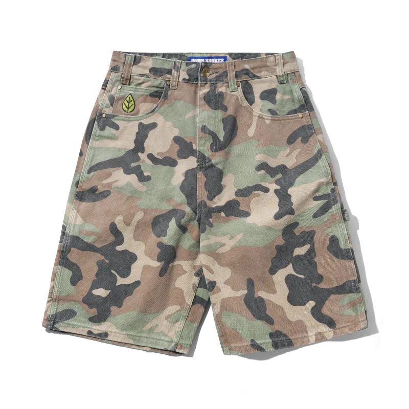 Weathergear Denim Shorts, Woodland Camo made by Butter