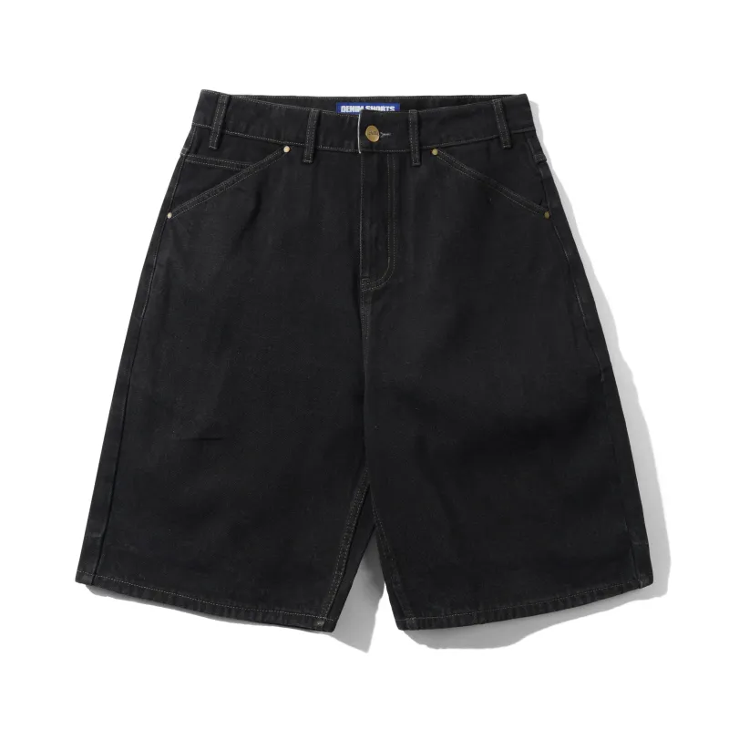 Trim Denim Shorts, Rinsed Black made by Butter