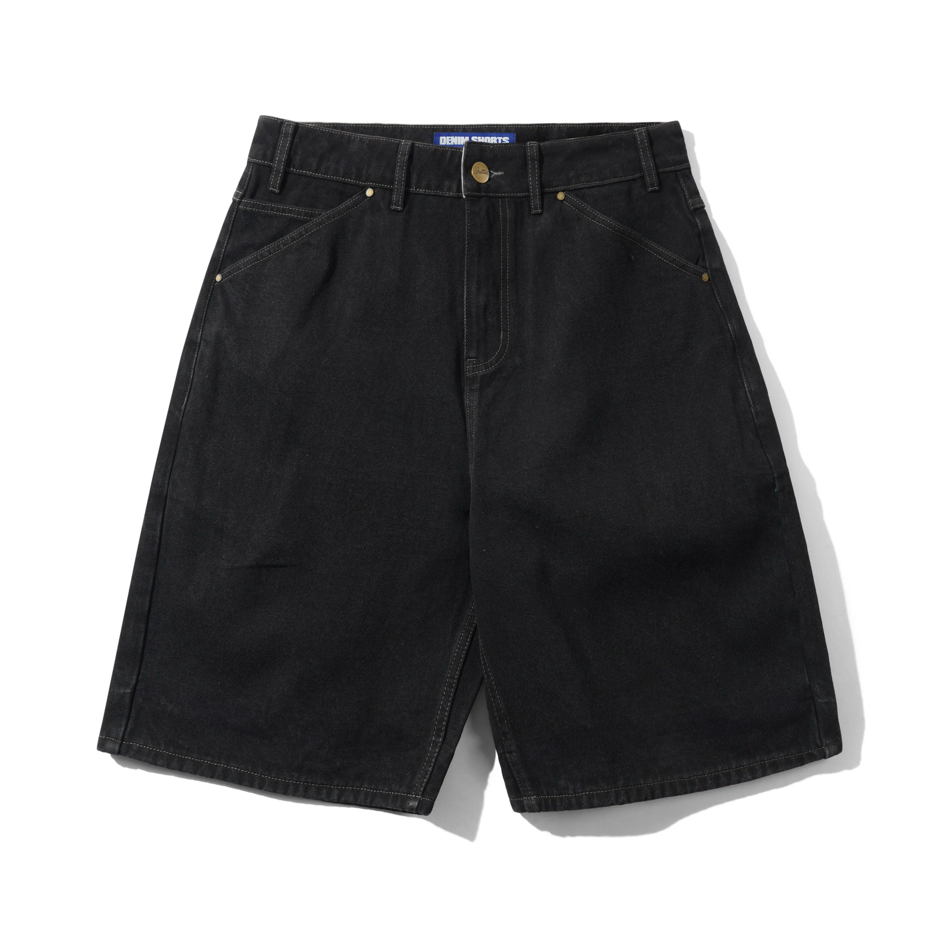 Trim Denim Shorts, Rinsed Black sold by Butter