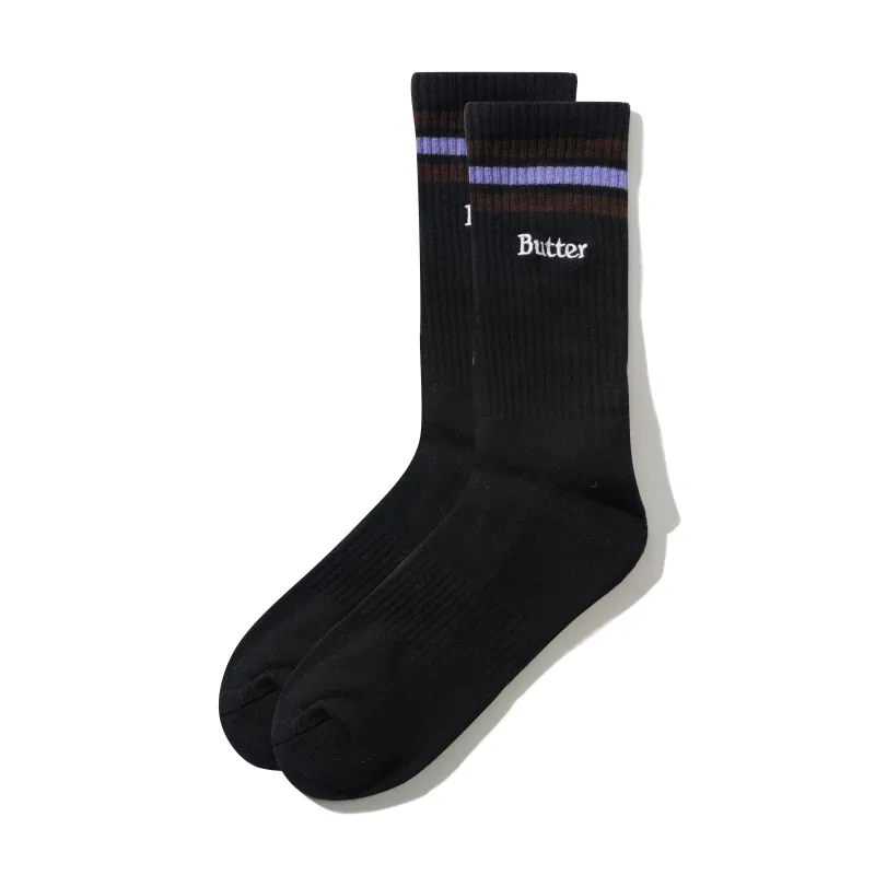 Stripe Socks, Black made by Butter