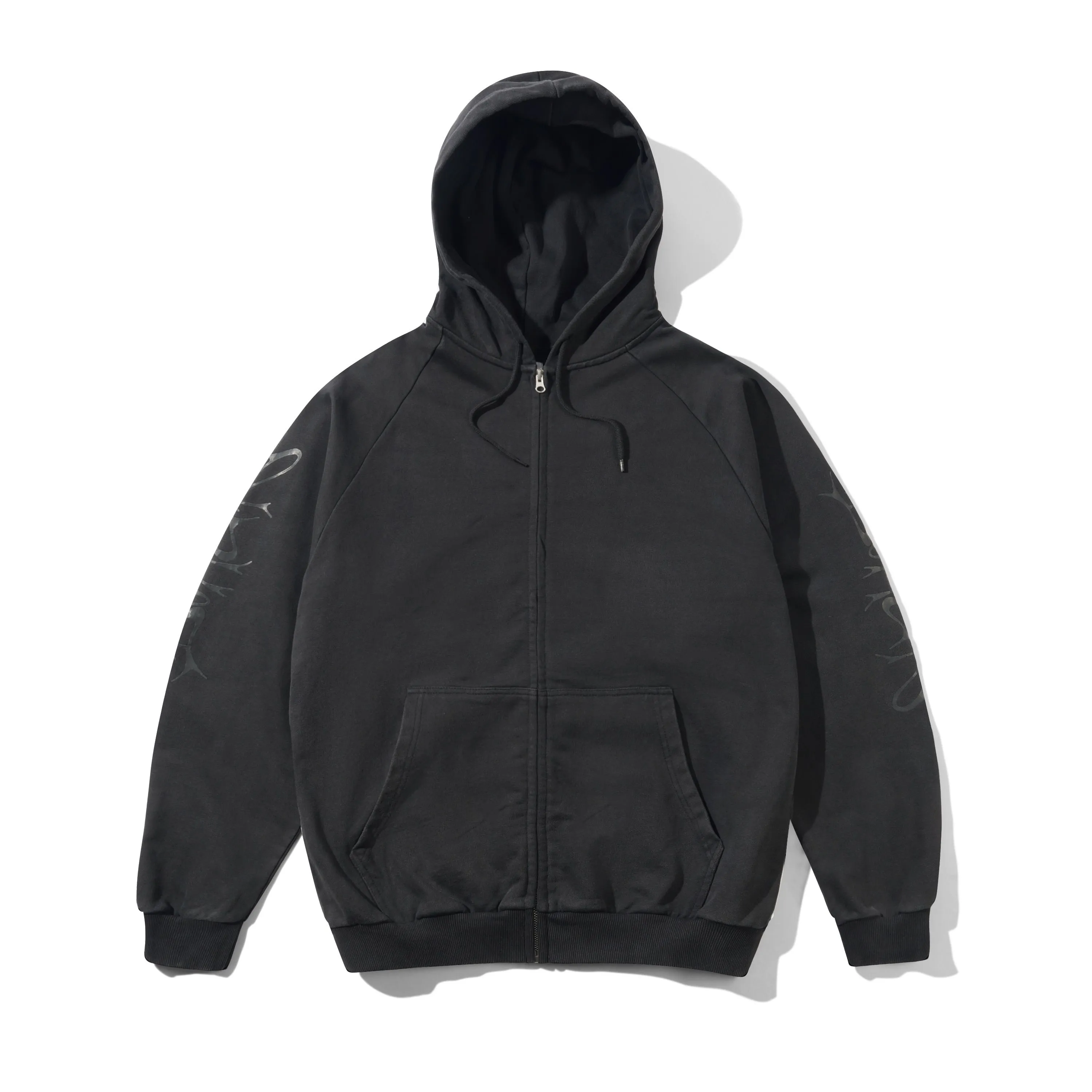 Scrawling Zip-Thru Hood, Washed Midnight sold by Butter