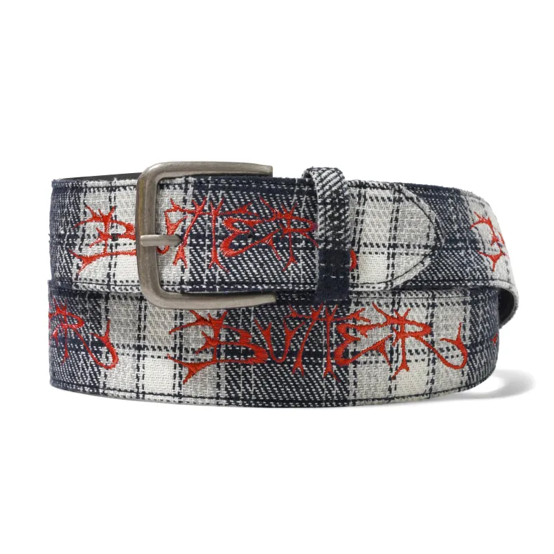 Scrawling Belt, Plaid made by Butter