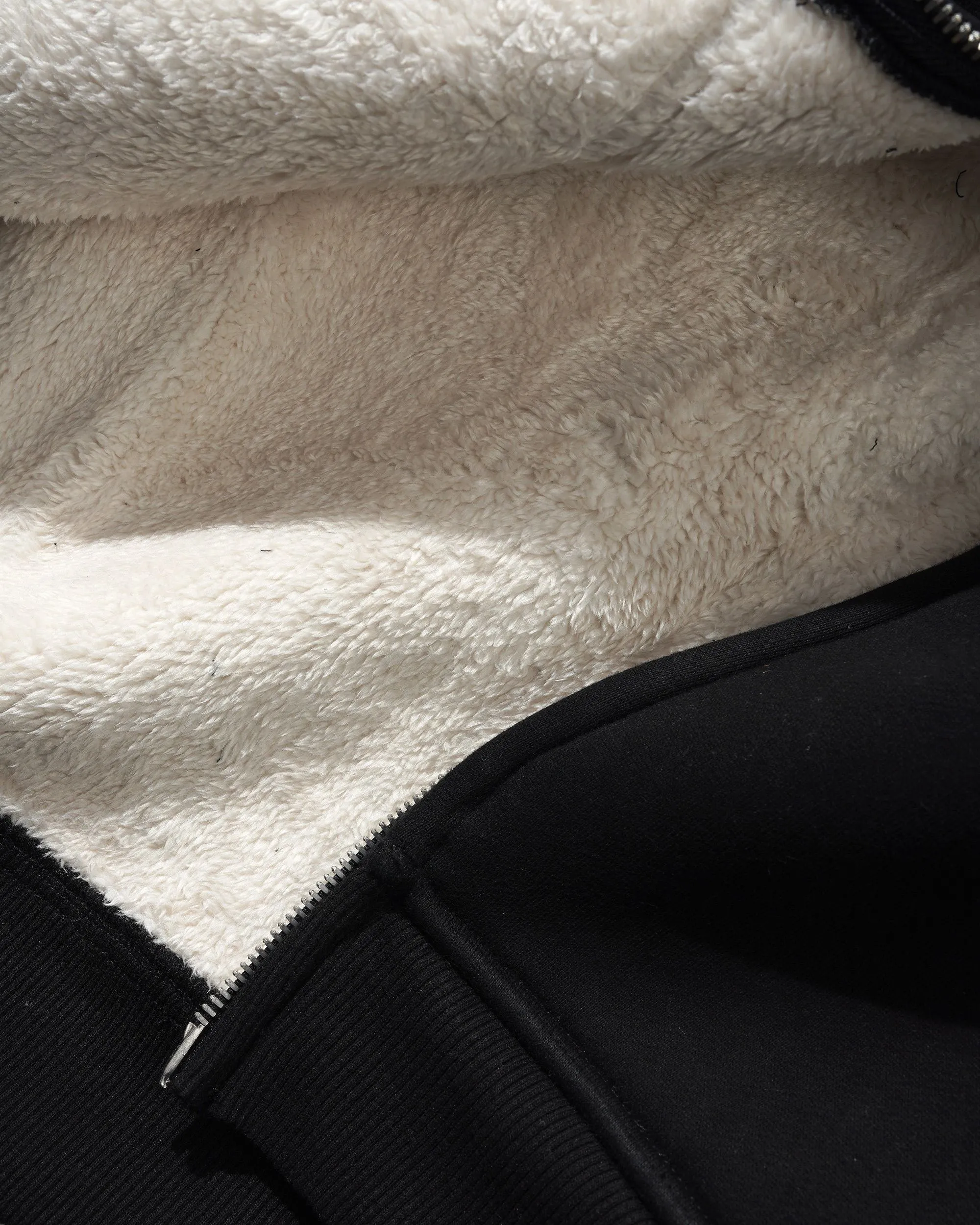 Pile Lined Zip-Thru Hood, Black sold by Butter product image thumbnail 4