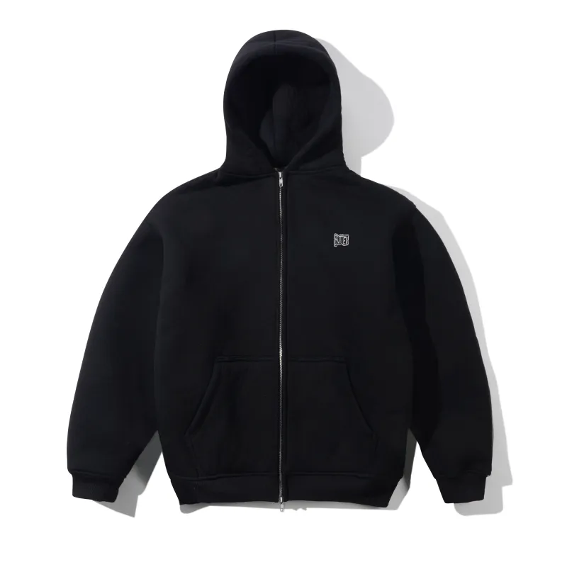 Pile Lined Zip-Thru Hood, Black sold by Butter