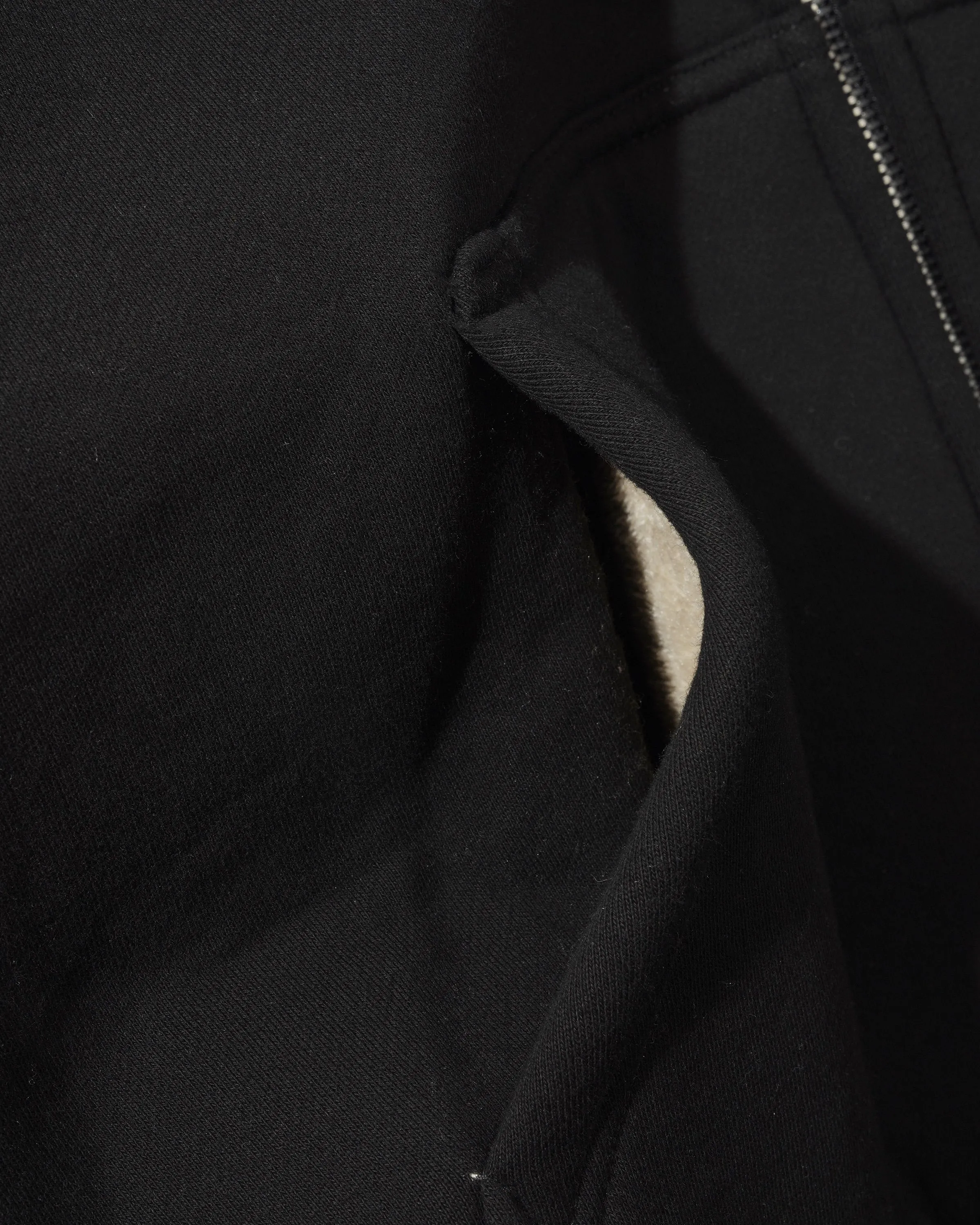 Pile Lined Zip-Thru Hood, Black sold by Butter product image thumbnail 5