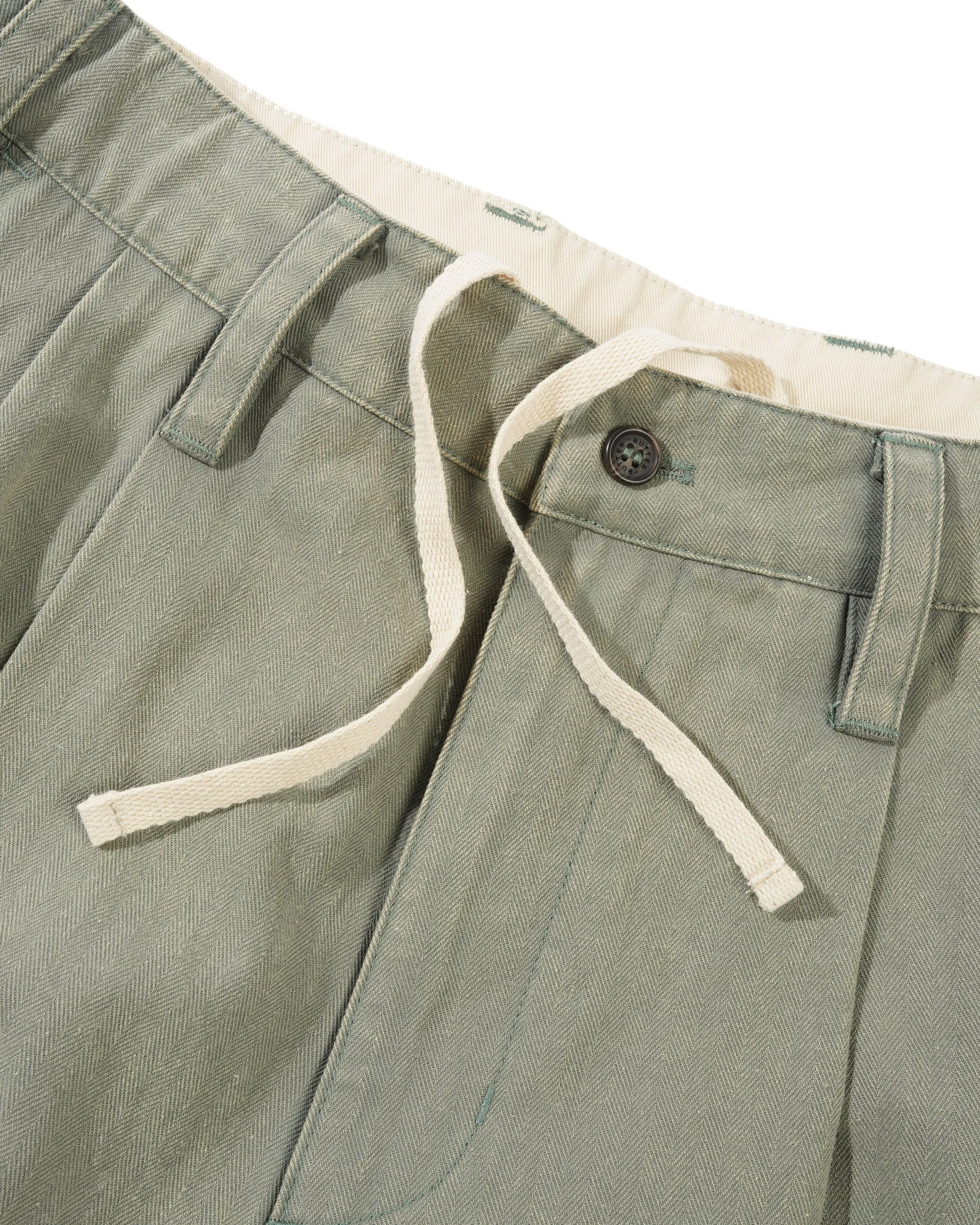 Pleated Shorts, Washed Fatigue sold by Butter product image thumbnail 3