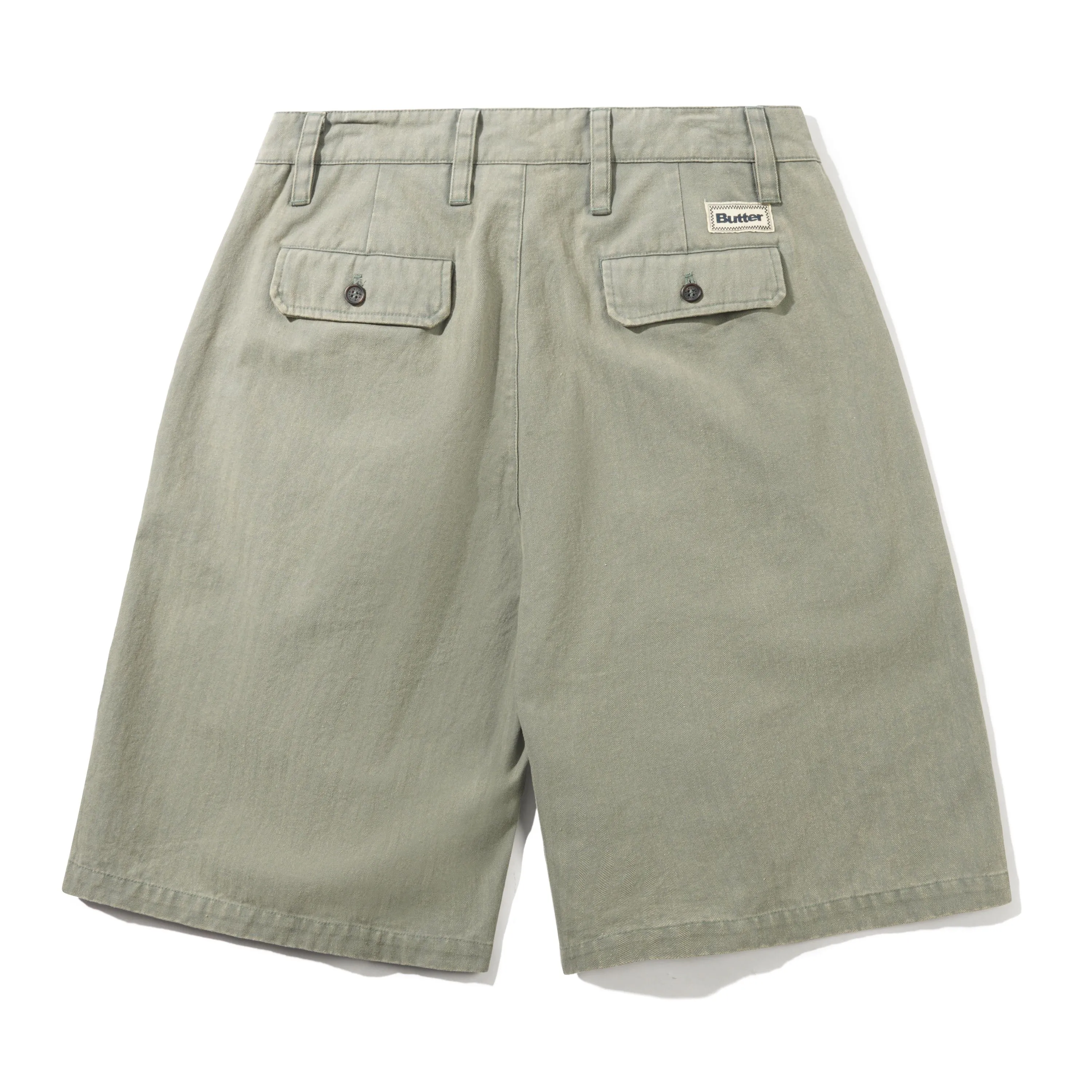 Pleated Shorts, Washed Fatigue sold by Butter product image thumbnail 2