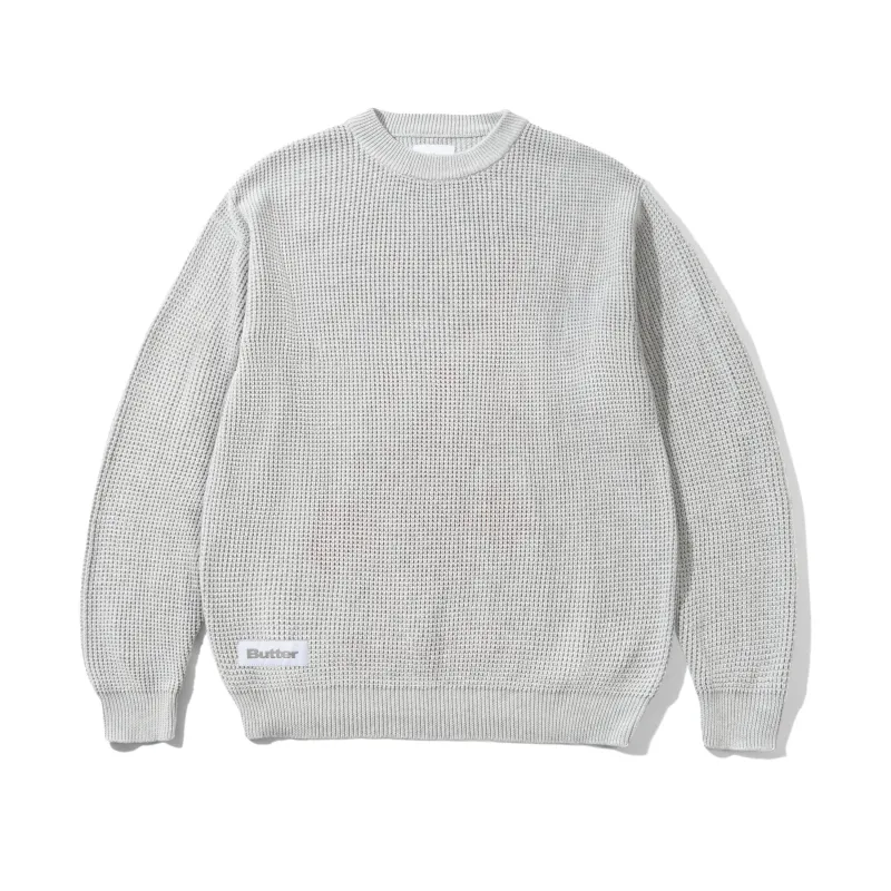 Newcomer Reversible Knit Sweater, Grey sold by Butter