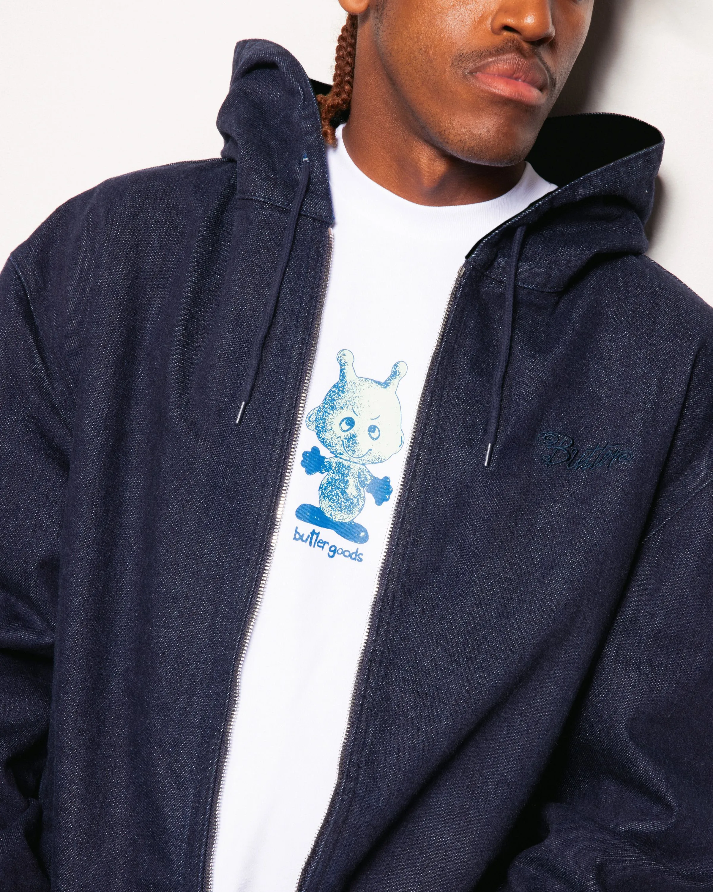 Hooded Work Jacket, Rinsed Indigo sold by Butter product image thumbnail 5