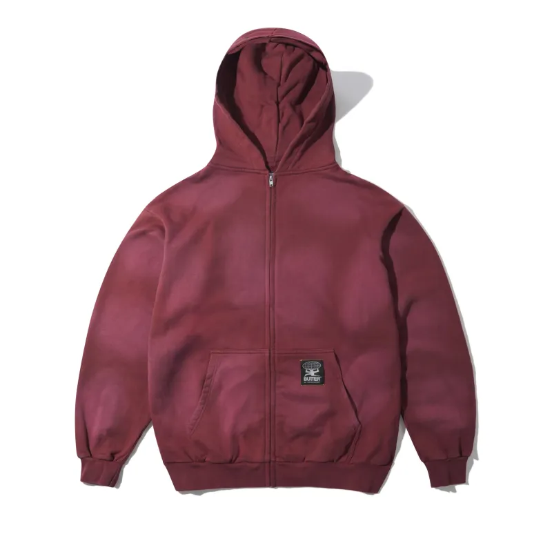 Garage Zip-Thru Hood, Faded Burgundy made by Butter