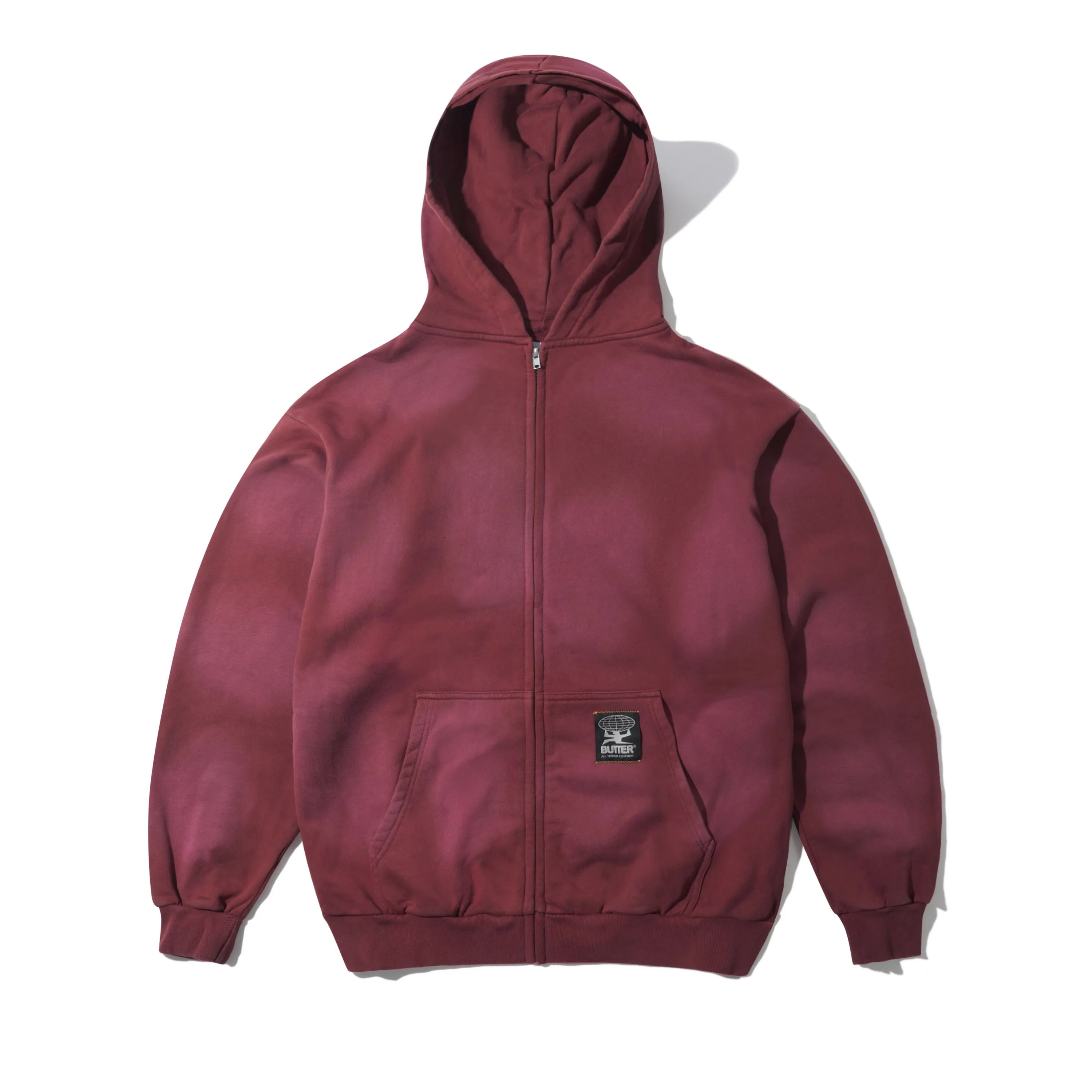 Garage Zip-Thru Hood, Faded Burgundy sold by Butter