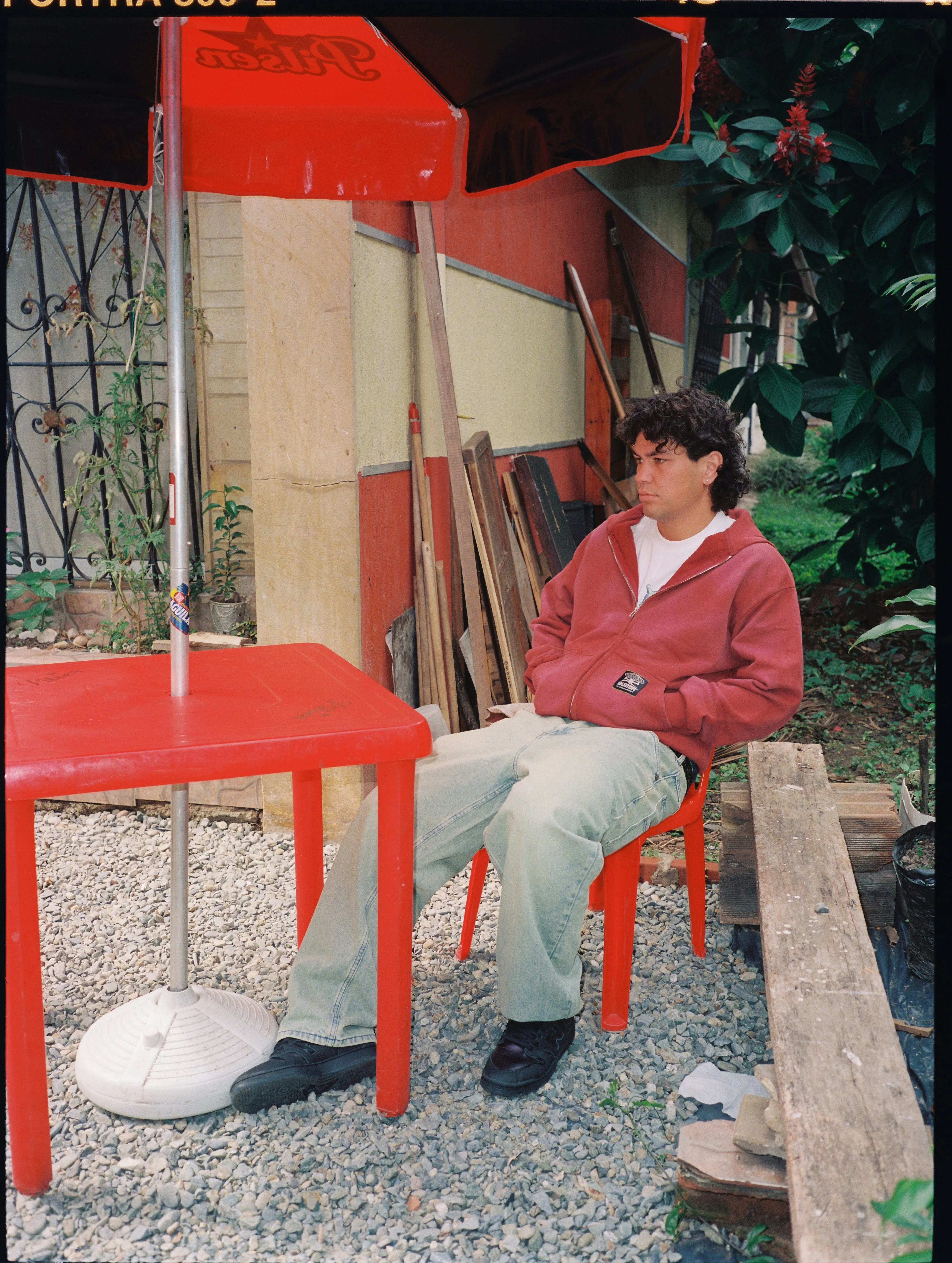 Garage Zip-Thru Hood, Faded Burgundy sold by Butter product image thumbnail 5