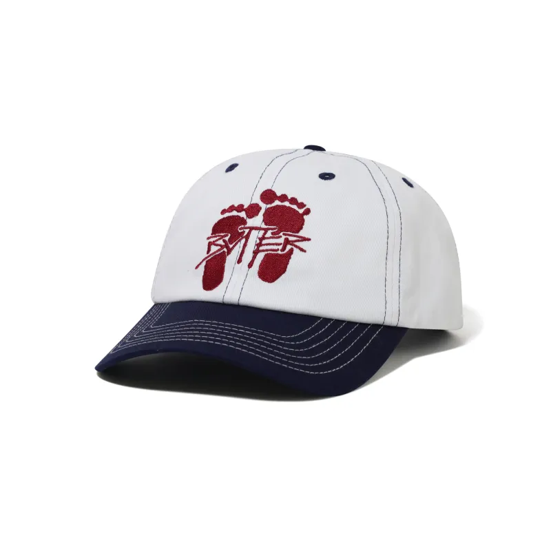 Footprints 6 Panel Cap, White sold by Butter