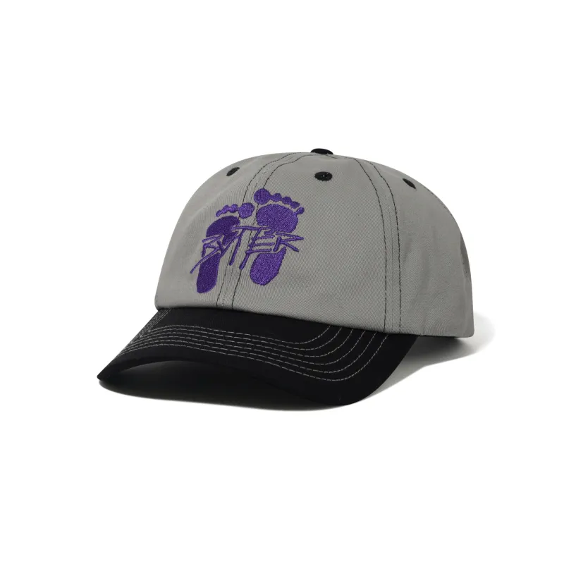 Footprints 6 Panel Cap, Cool Grey sold by Butter