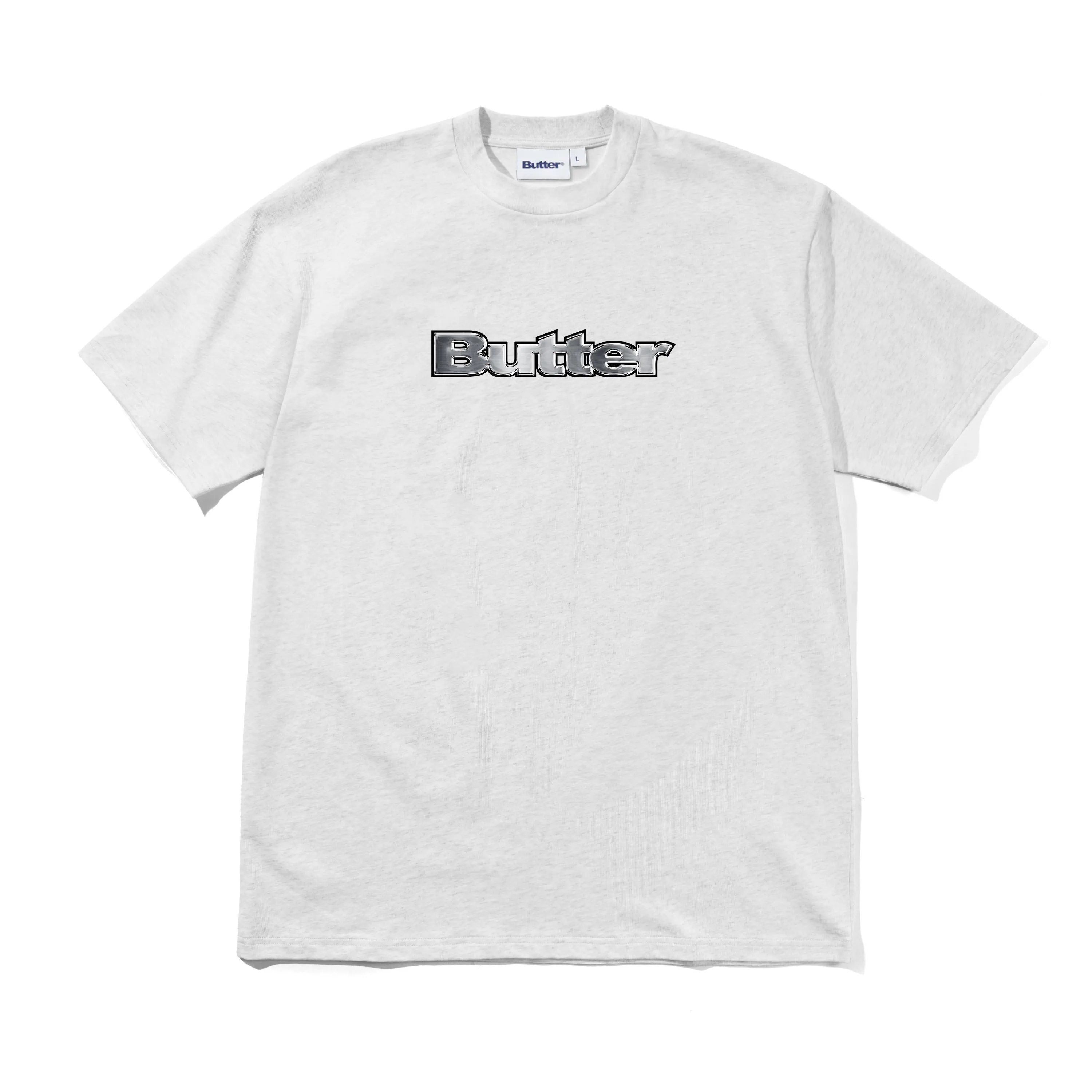 Chrome Logo Tee, Ash sold by Butter