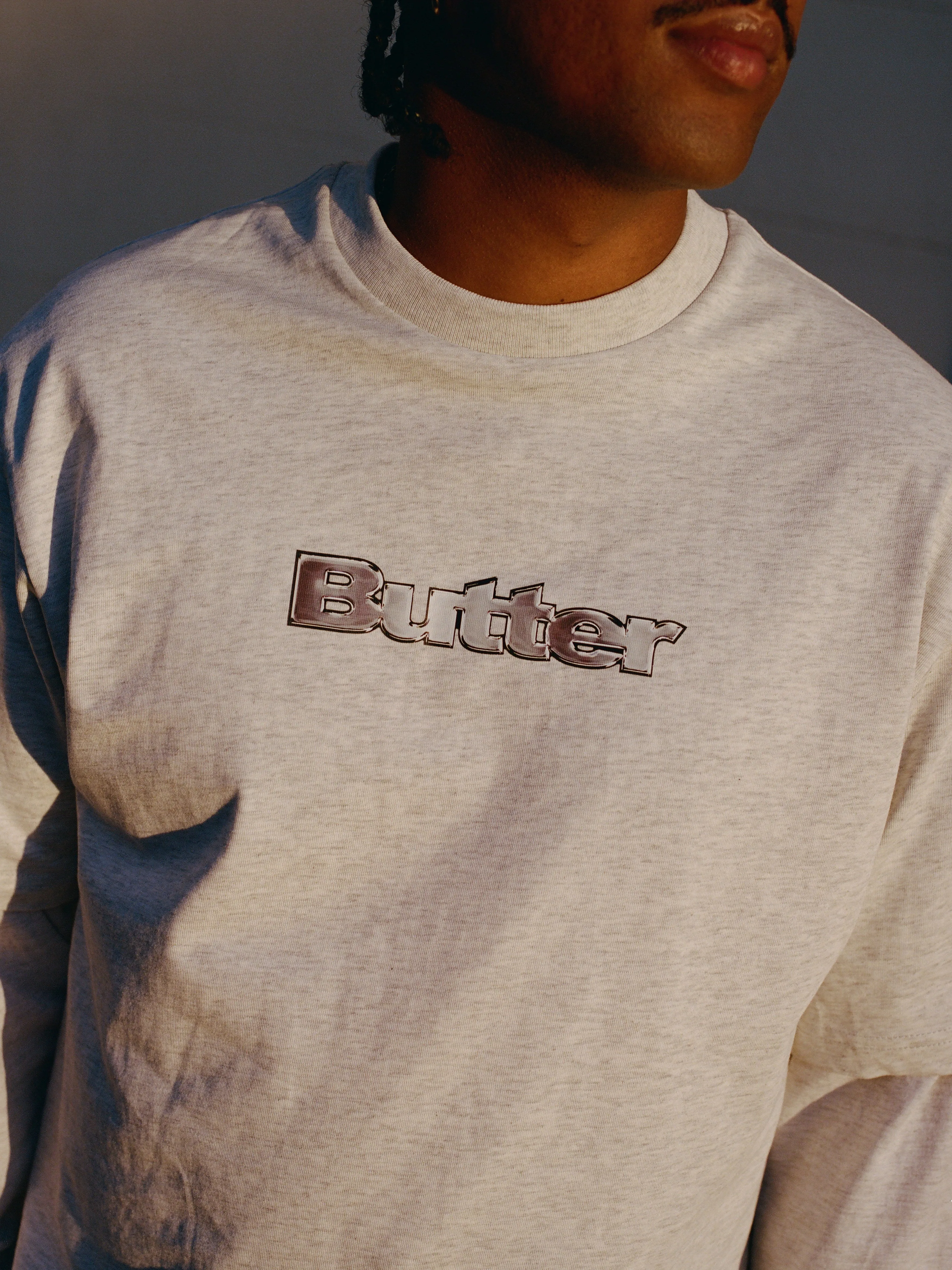 Chrome Logo Tee, Ash sold by Butter product image thumbnail 3