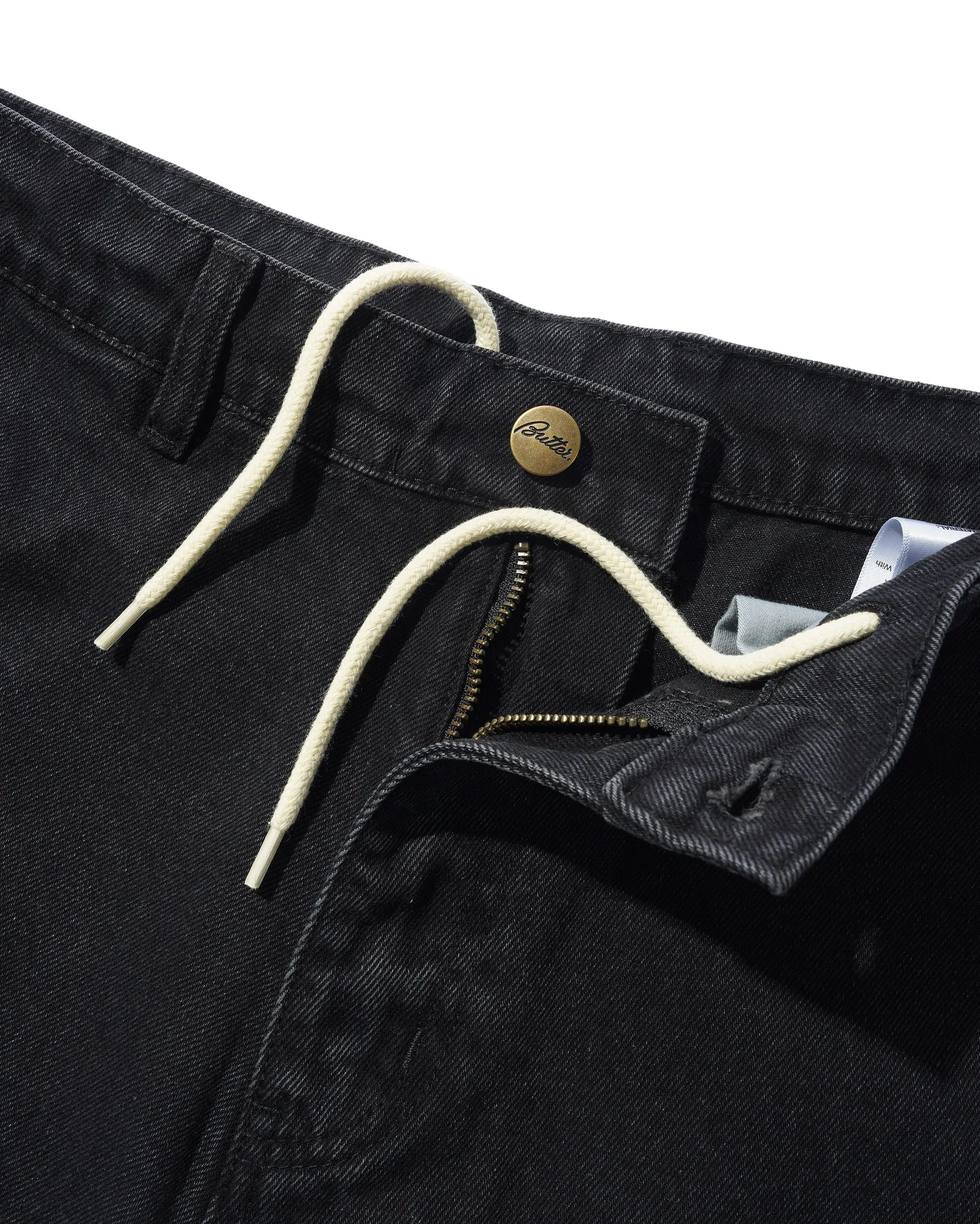Denim Work Shorts, Black sold by Butter product image thumbnail 5