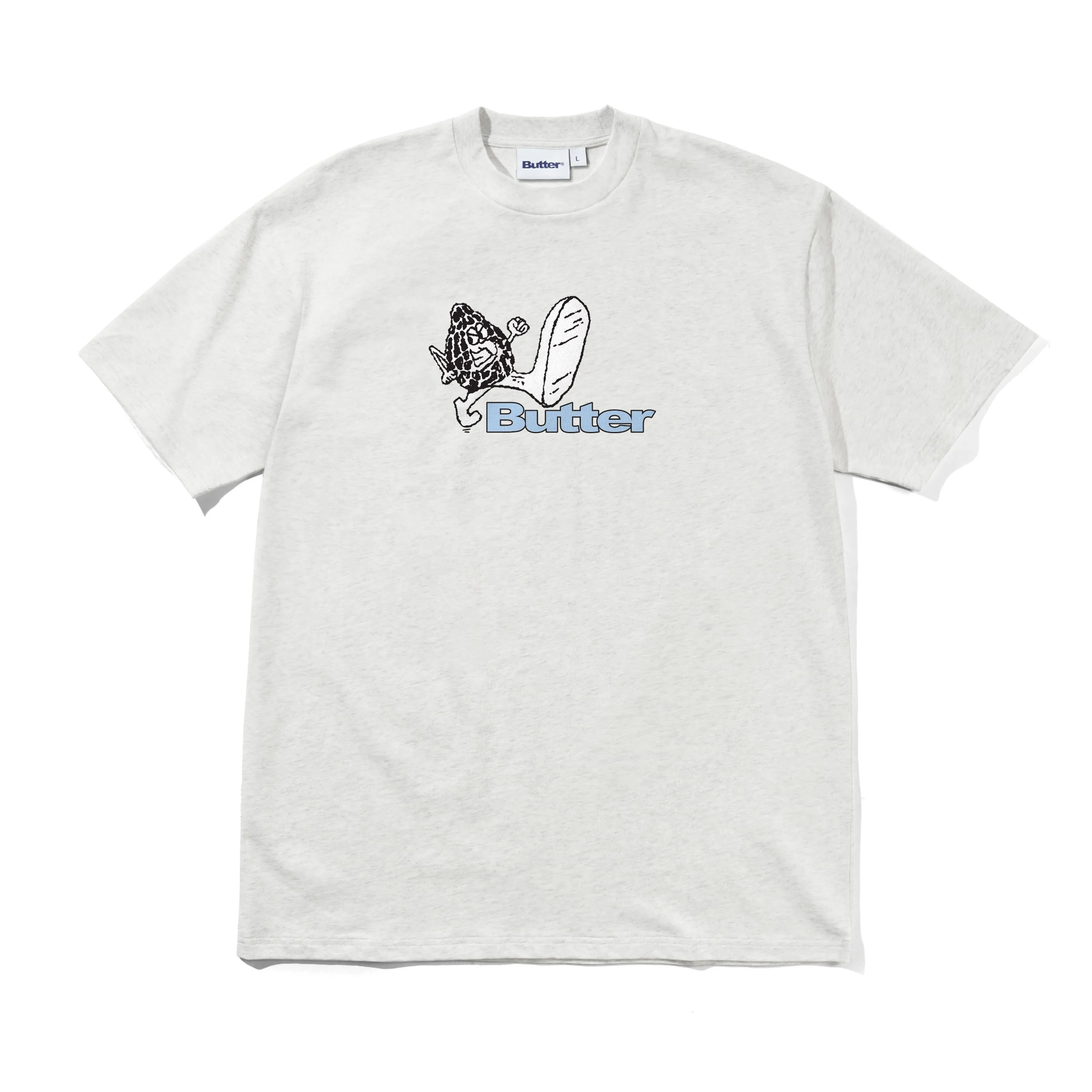 Steppin' Logo Tee, Ash sold by Butter