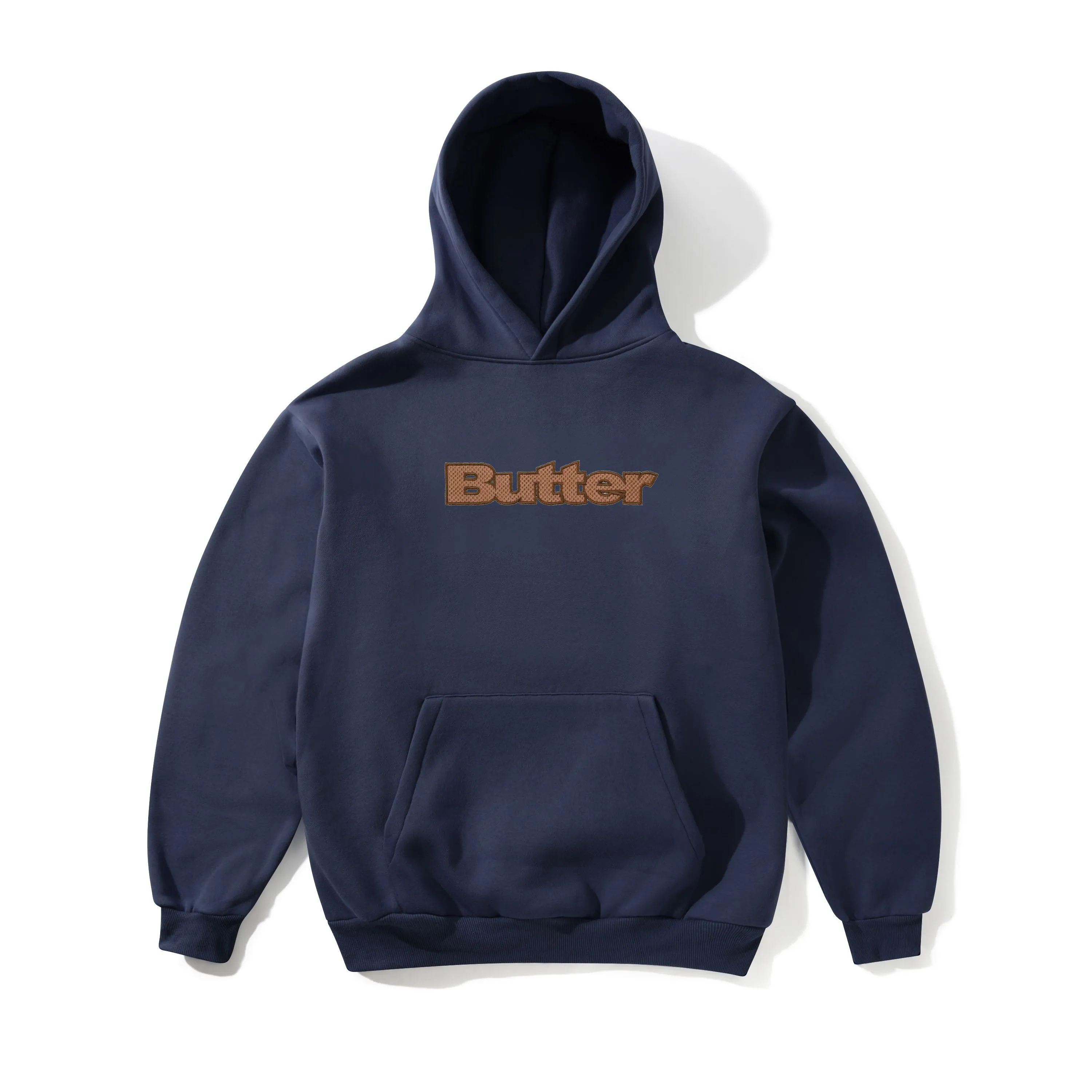 Textured Logo Pullover Hood, Navy sold by Butter