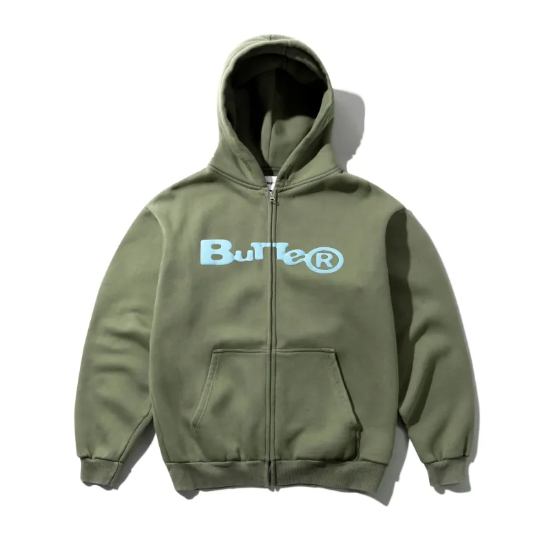 Registered Zip-Thru Hood, Dull Army made by Butter