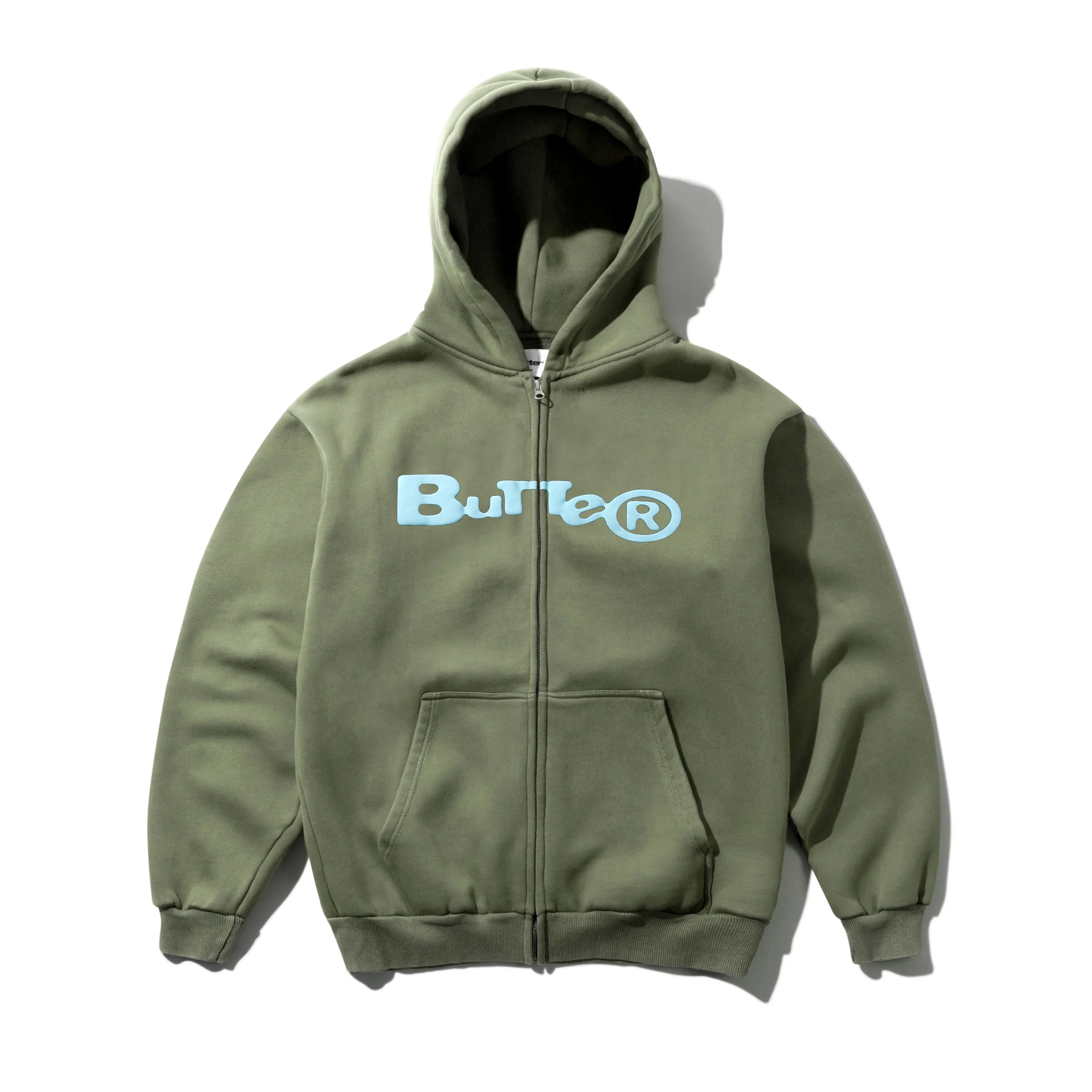 Registered Zip-Thru Hood, Dull Army sold by Butter