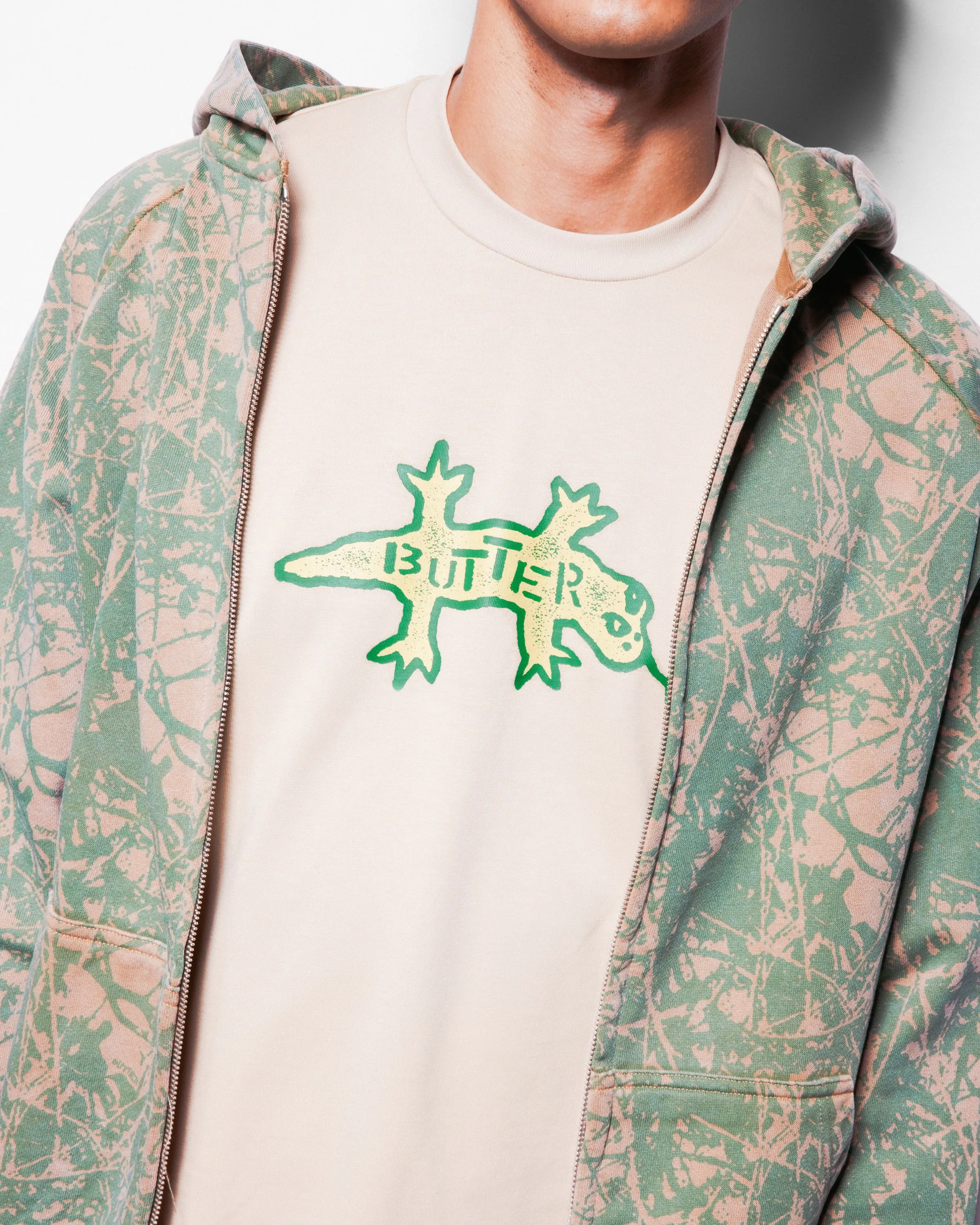 Woods Camo Zip-Thru Hood, Washed Burgundy sold by Butter product image thumbnail 5