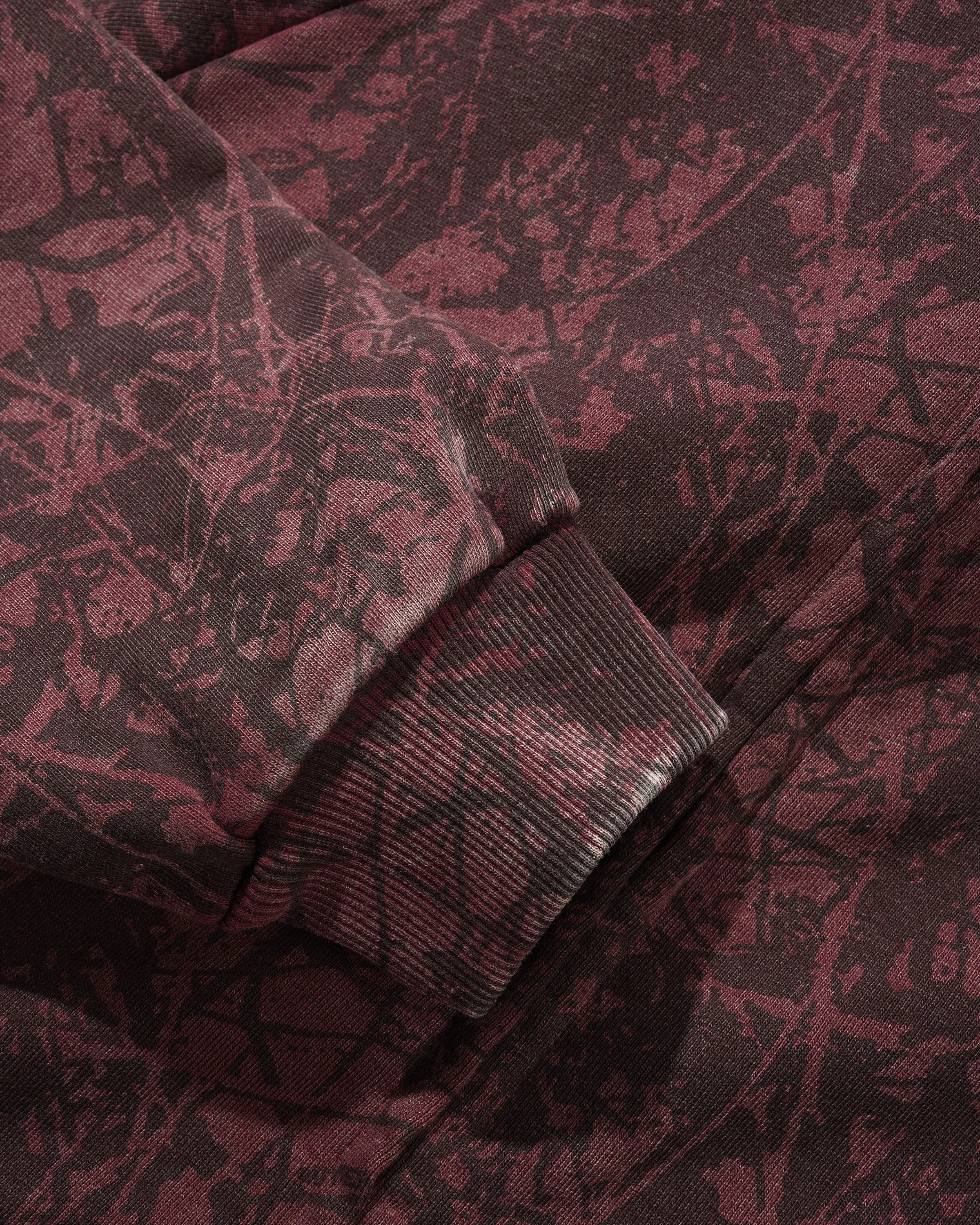 Woods Camo Zip-Thru Hood, Washed Burgundy sold by Butter product image thumbnail 2