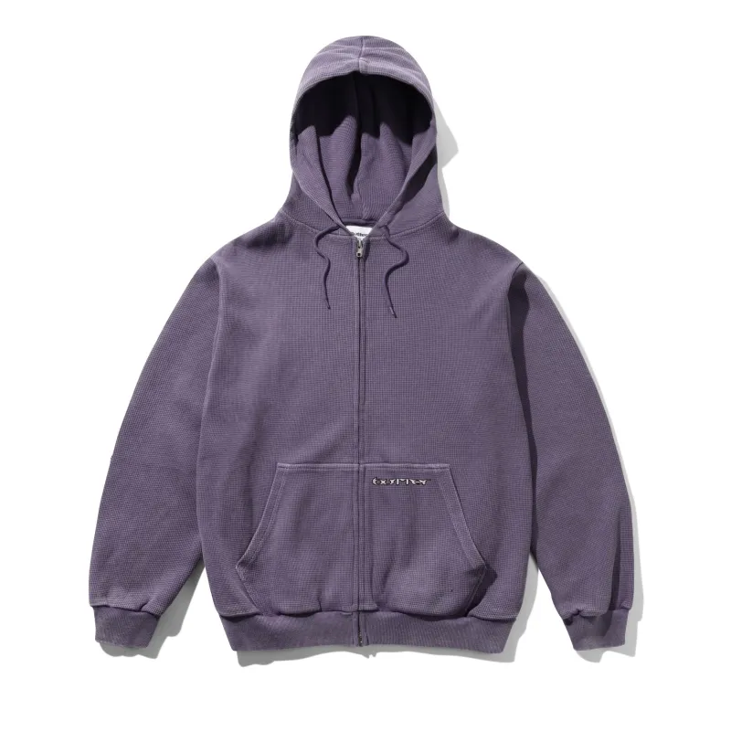 Waffle Zip-Thru Hood, Urchin Overdye sold by Butter