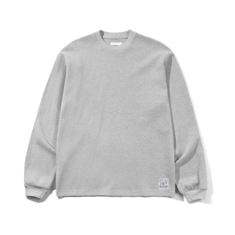 Waffle L/S Top, Ash made by Butter