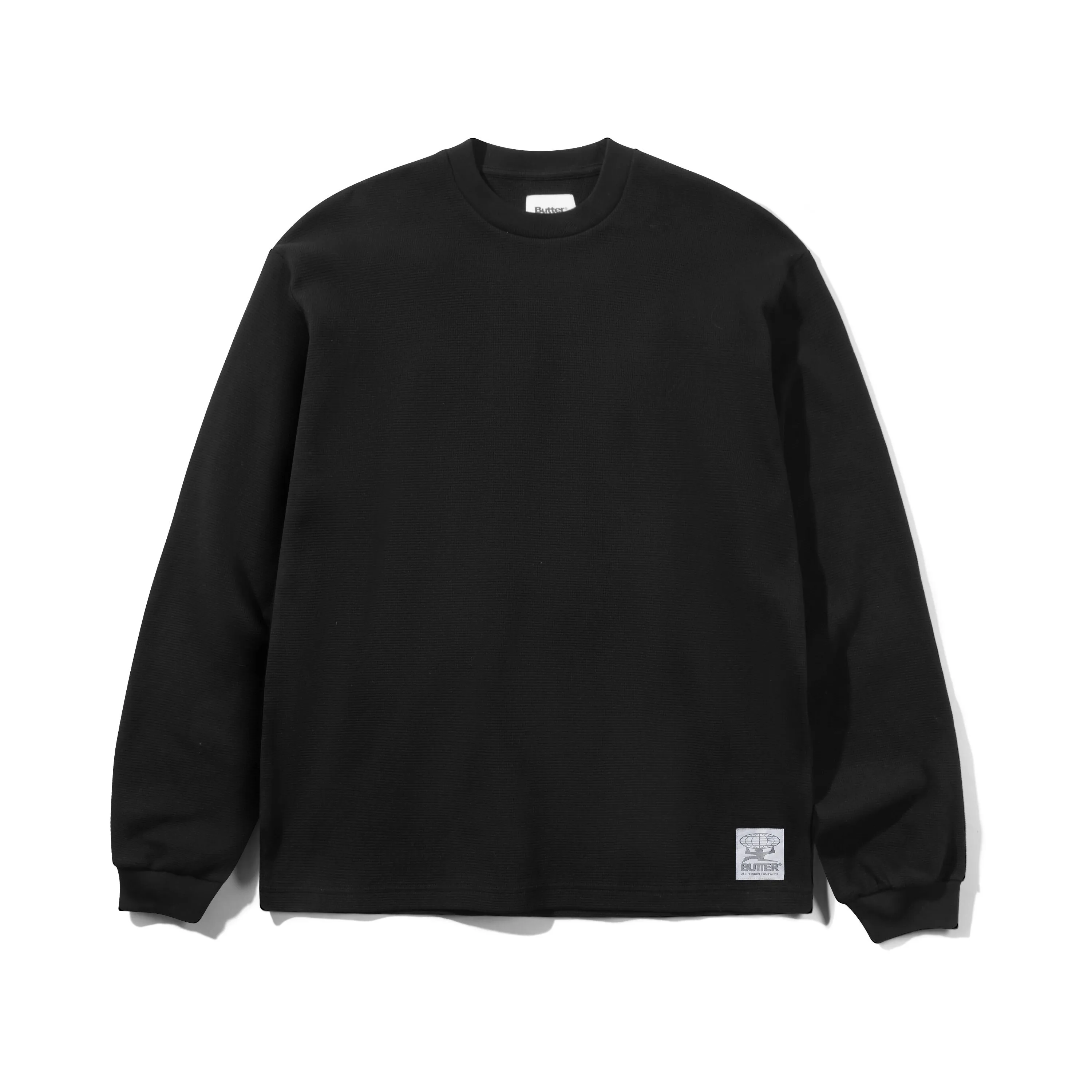 Waffle L/S Top, Black sold by Butter