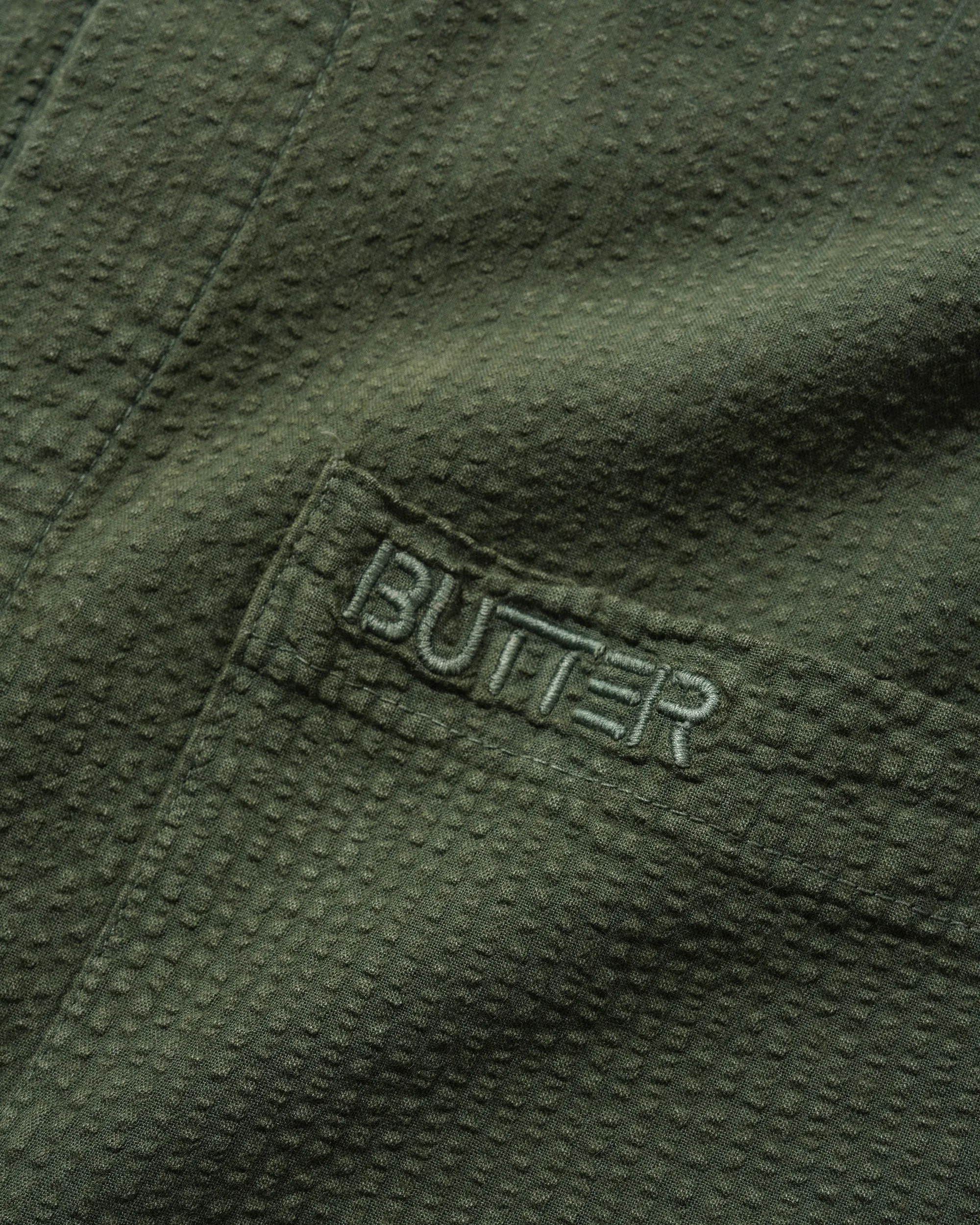 Overdye Seersucker S/S Shirt, Army sold by Butter product image thumbnail 2
